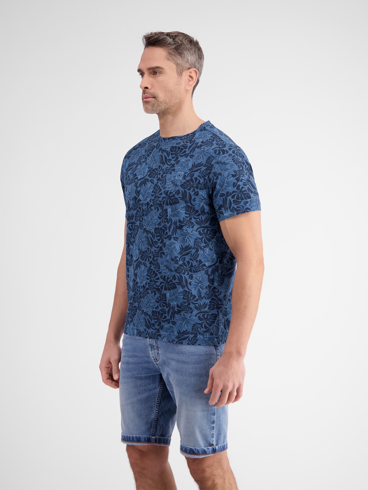 LERROS T-Shirt »LERROS T-Shirt für Herren mit floralem Print«