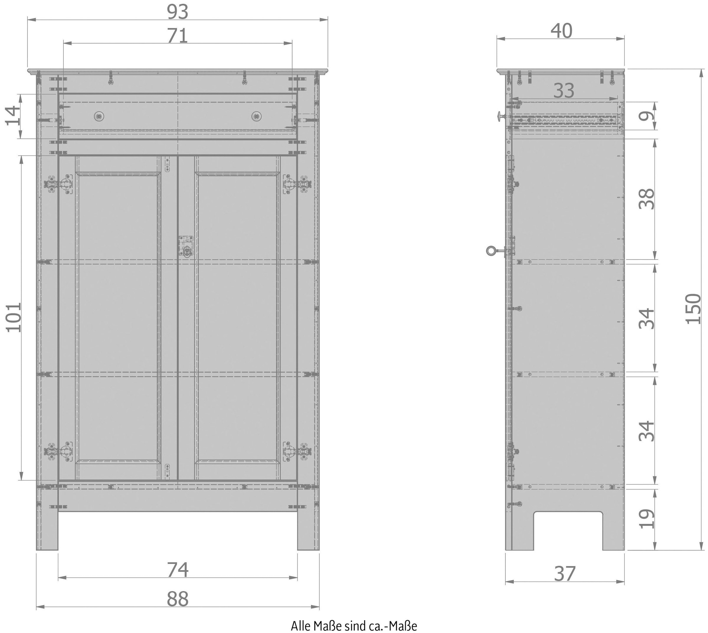 WOOOD Garderobenschrank »Eva«