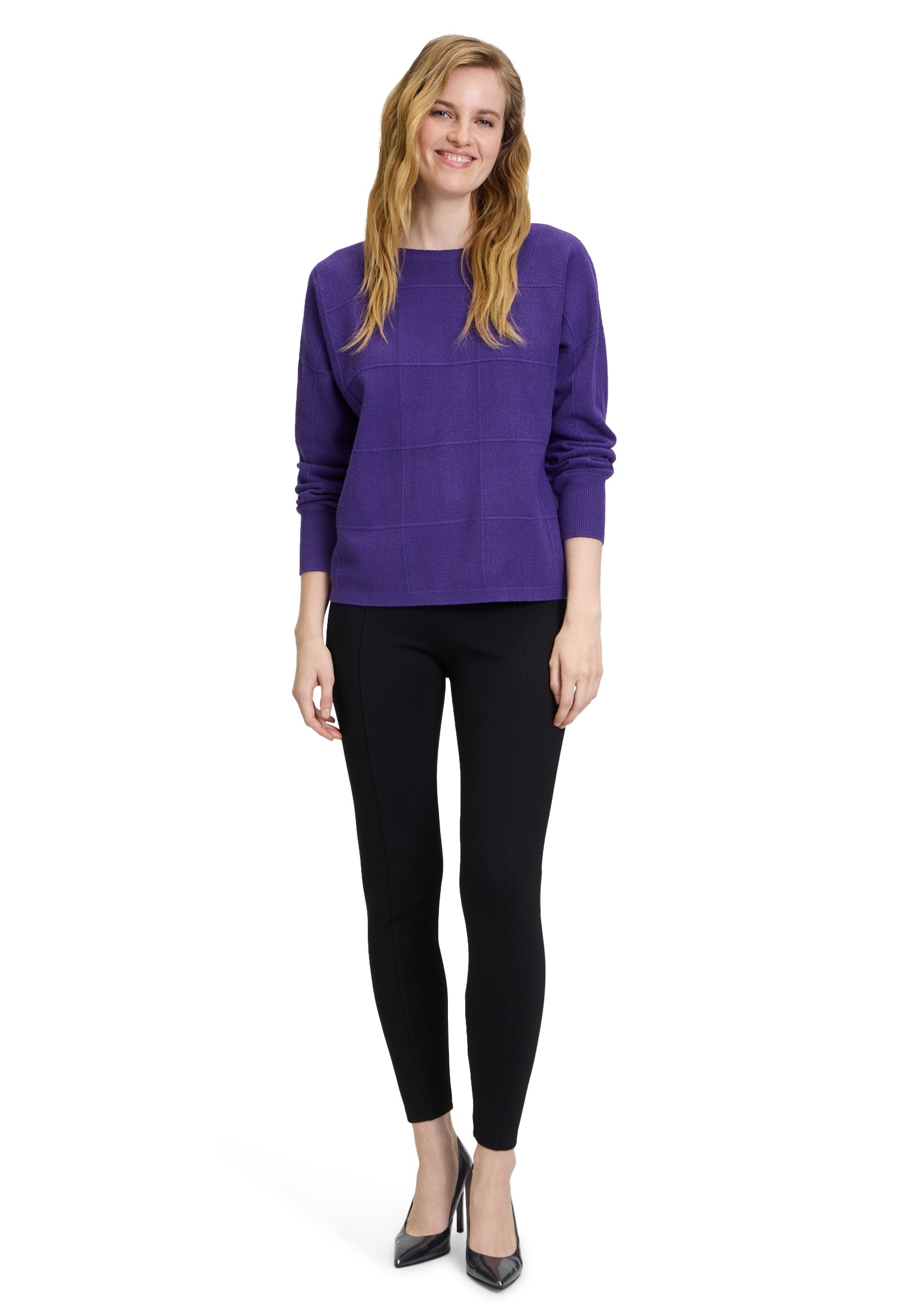 Betty Barclay Rundhalspullover »Feinstrickpullover kariert«