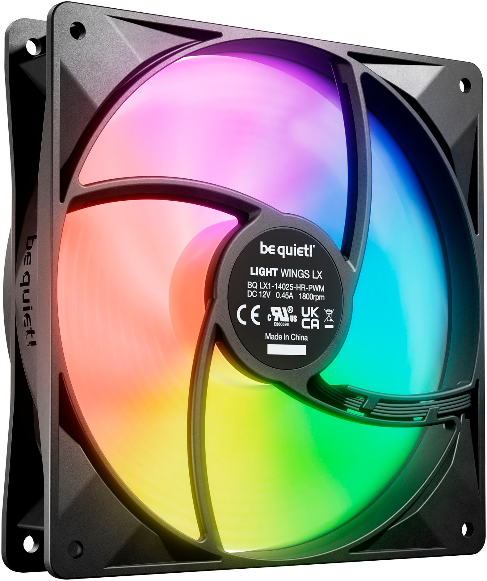 be quiet! Gehäuselüfter »LIGHT WINGS LX 140mm PWM High Speed 3-Pack Black«, (Packung, 3 St.)