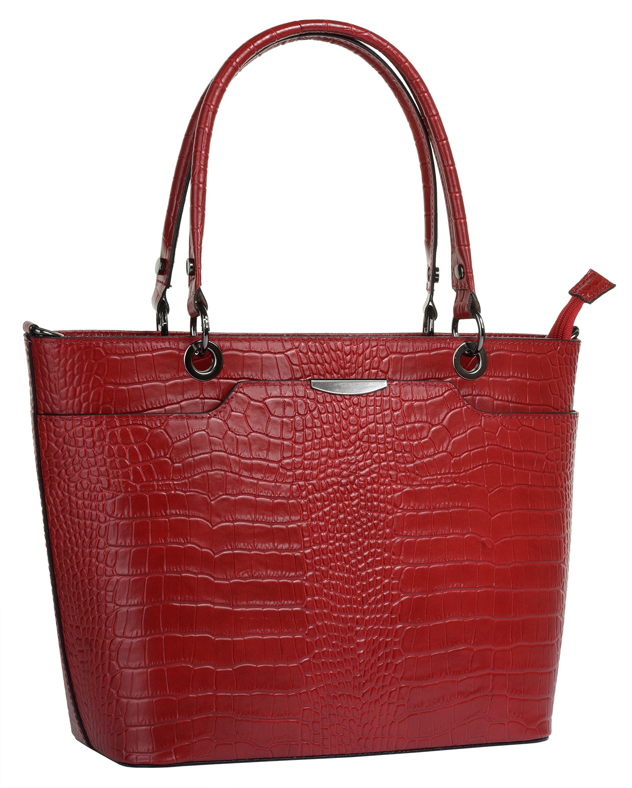 Cluty Henkeltasche, echt Leder, Made in Italy