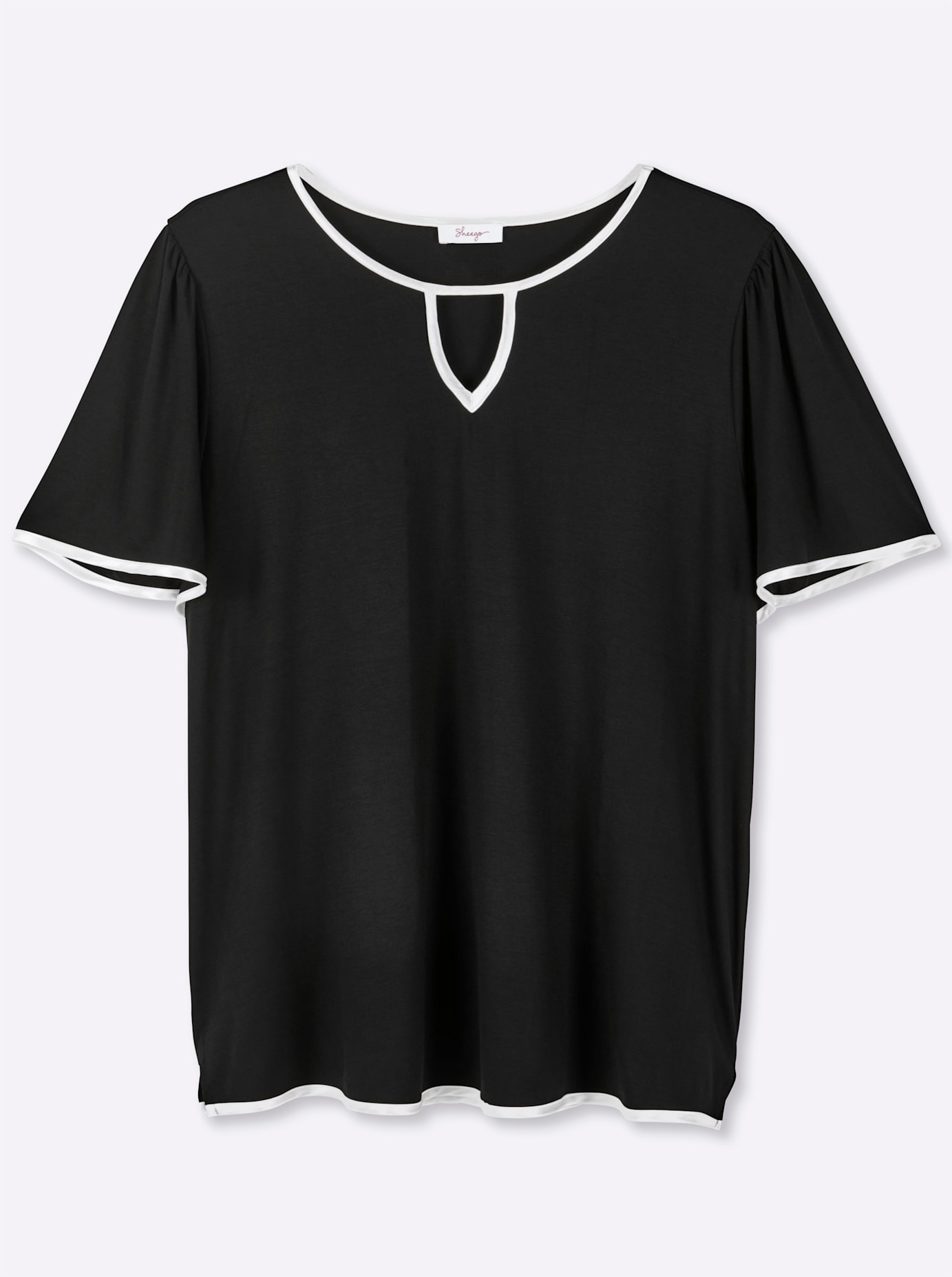 Sheego Rundhalsshirt »Halbarmshirt« 1