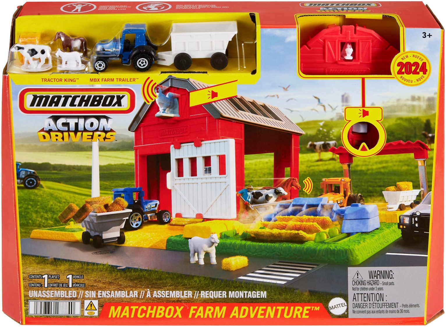 MATCHBOX Spielwelt »Farm Adventure«, inklusive 1 Fahrzeug; mit Sound