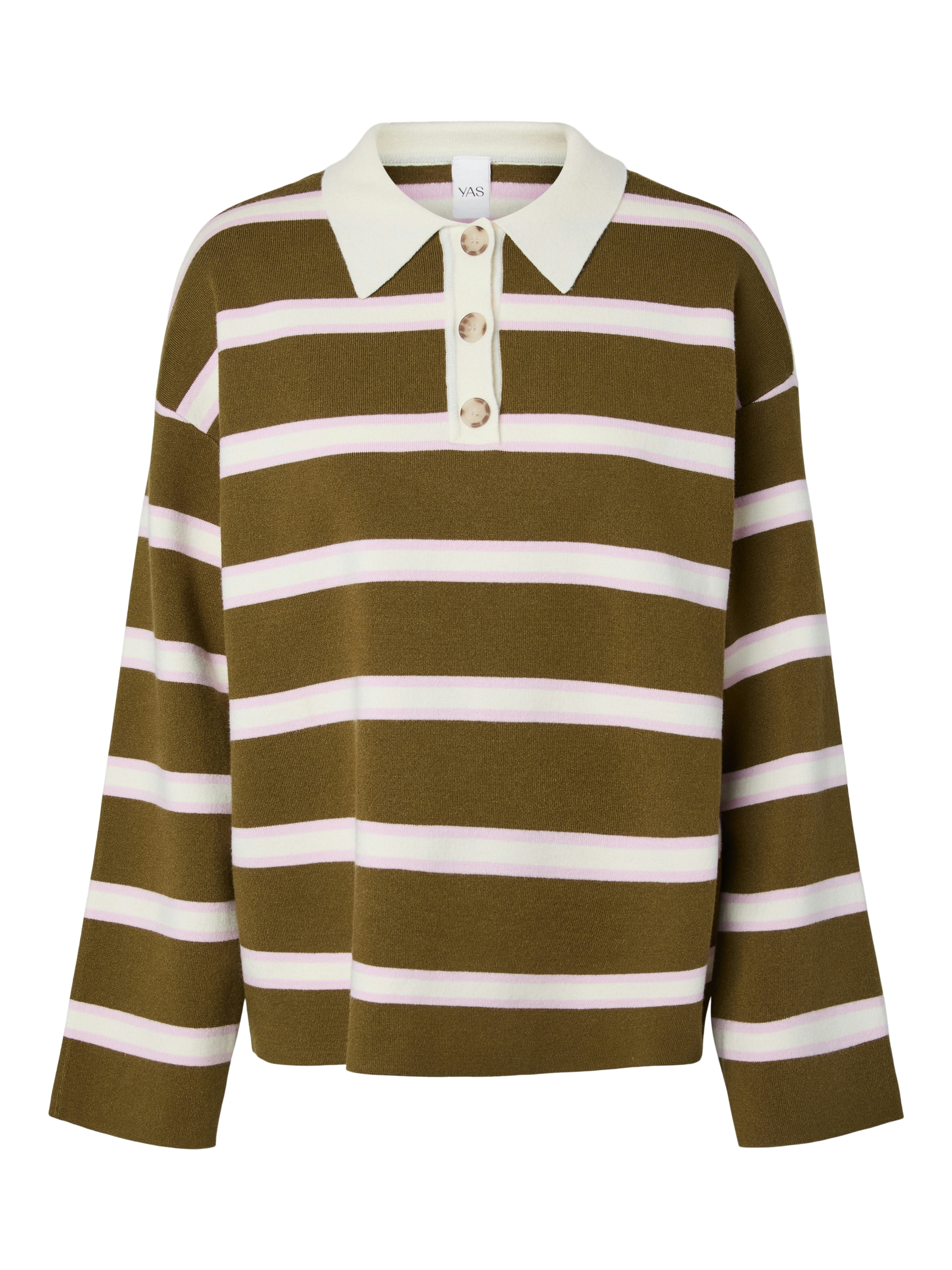Y.A.S Polokragenpullover »YASISABELL LS POLO KNIT PULLOVER S. NOOS« Viskosemischung, regular fit