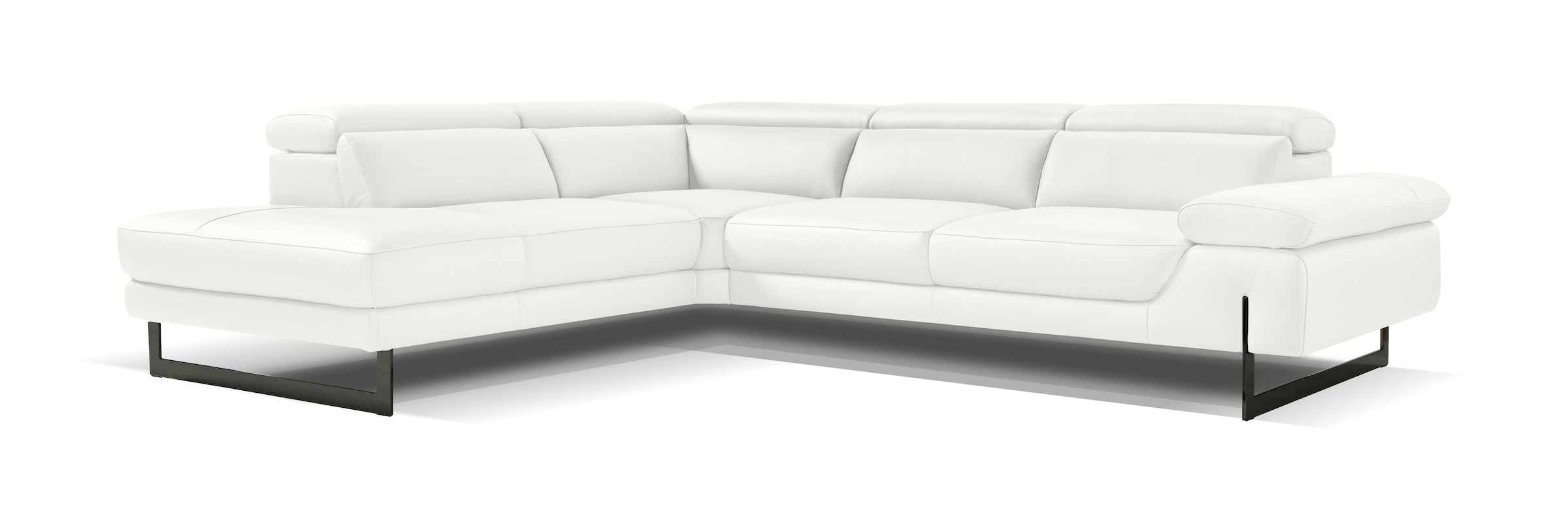 Egoitaliano Ecksofa »Queenie, extravagantes Sofa mit erstklassigem Sitzkomfort«, mit verstellbarer Armlehne und Kopfteilen für Wohlfühlkomfort