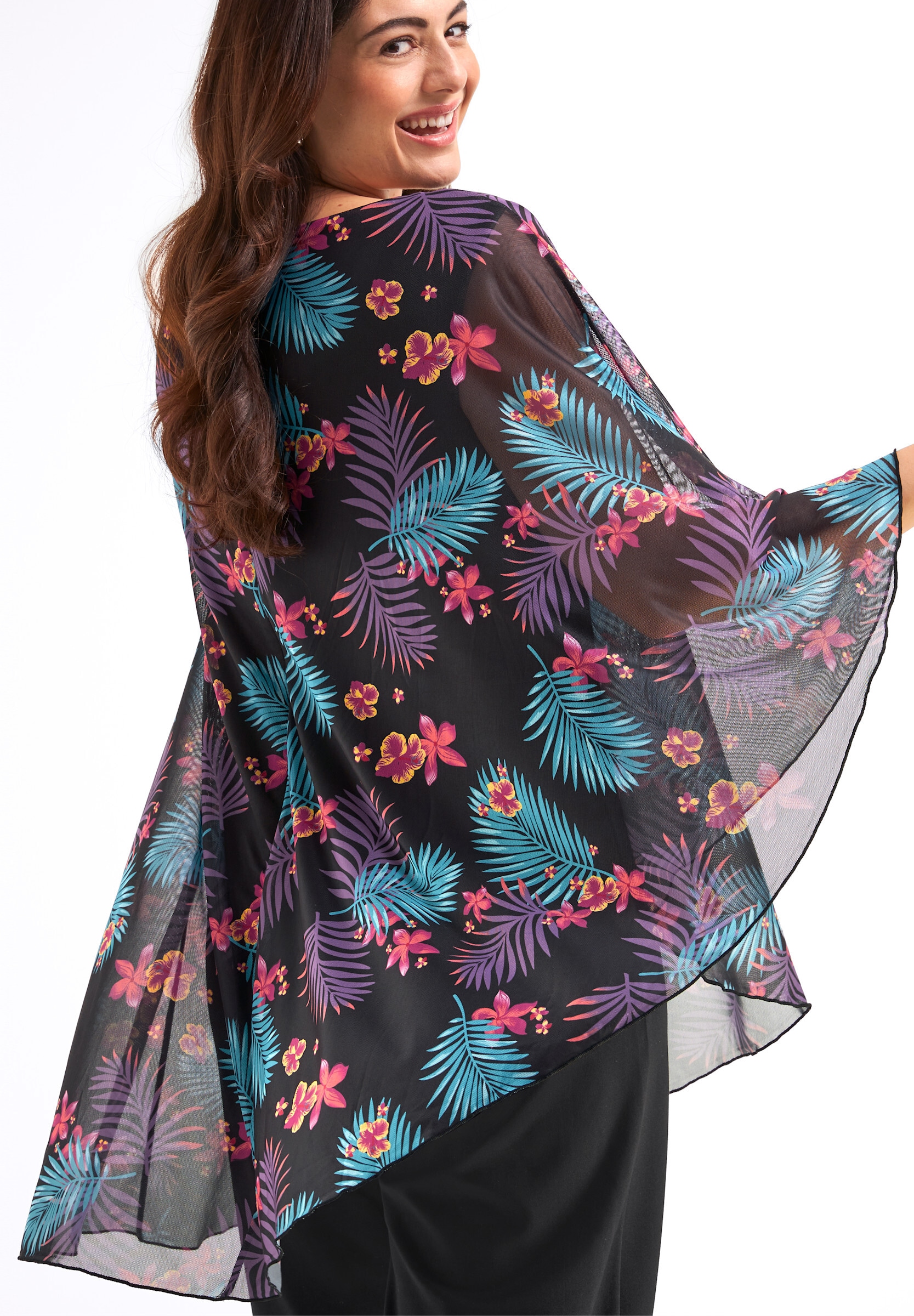 Sheego Jumpsuit »Jumpsuit Jumpsuit mit asymmetrischem Cape«