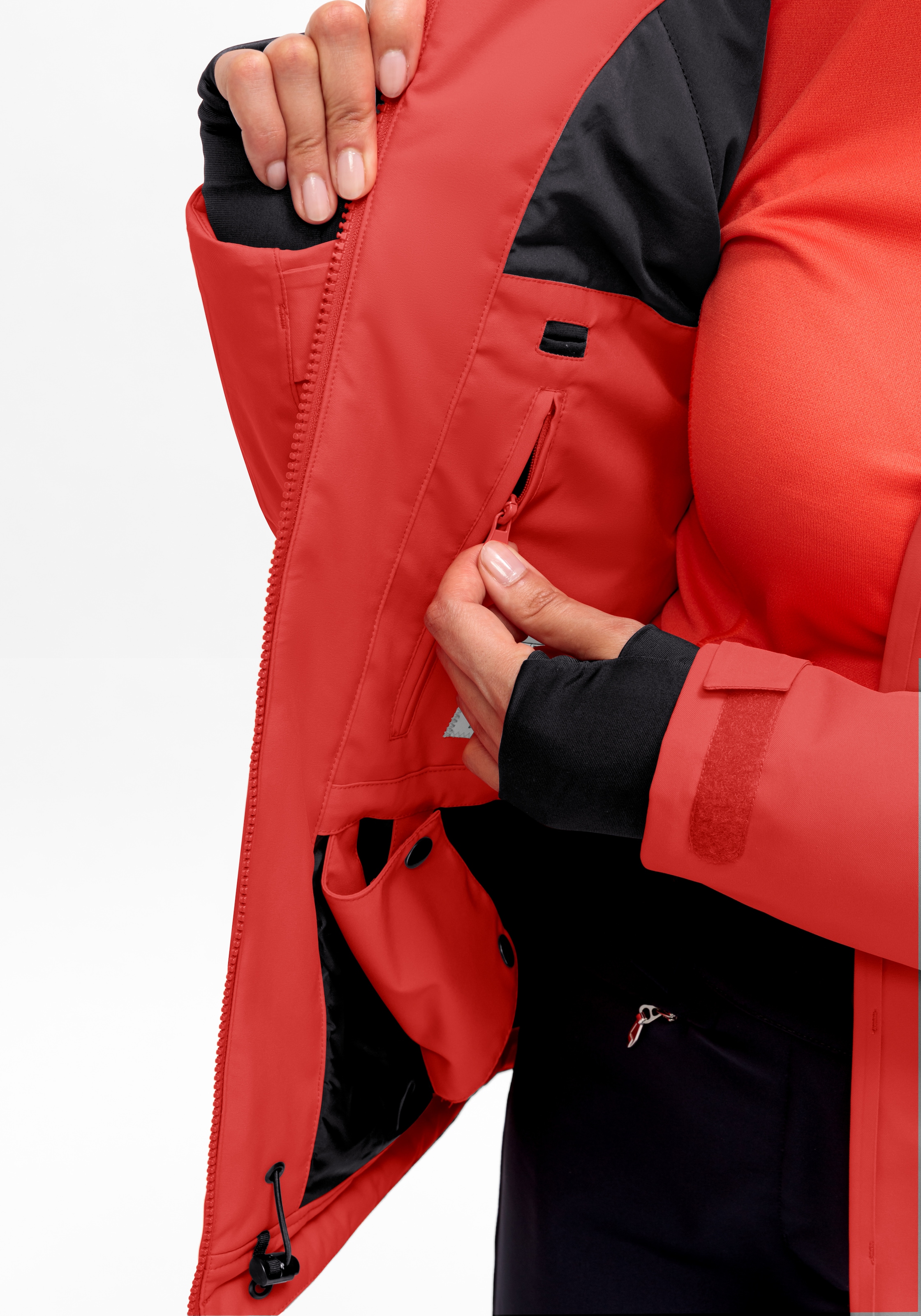 Maier Sports Skijacke »Straja«, Damen Winterjacke, wind/wasserdicht, 3 RV-Taschen und Kapuze