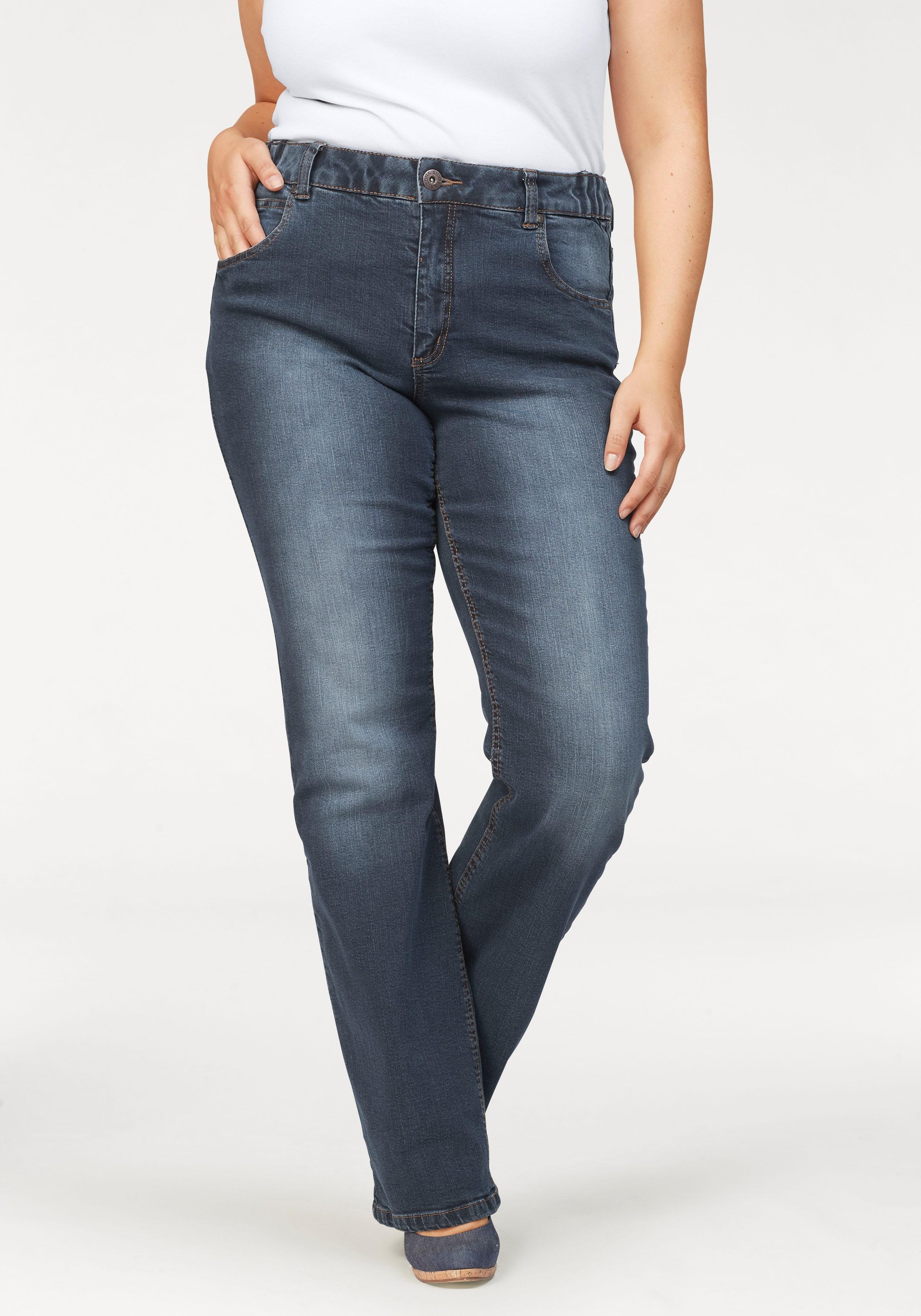 Arizona Bootcut-Jeans »Svenja - Bund mit seitlichem Gummizugeinsatz«, High Waist