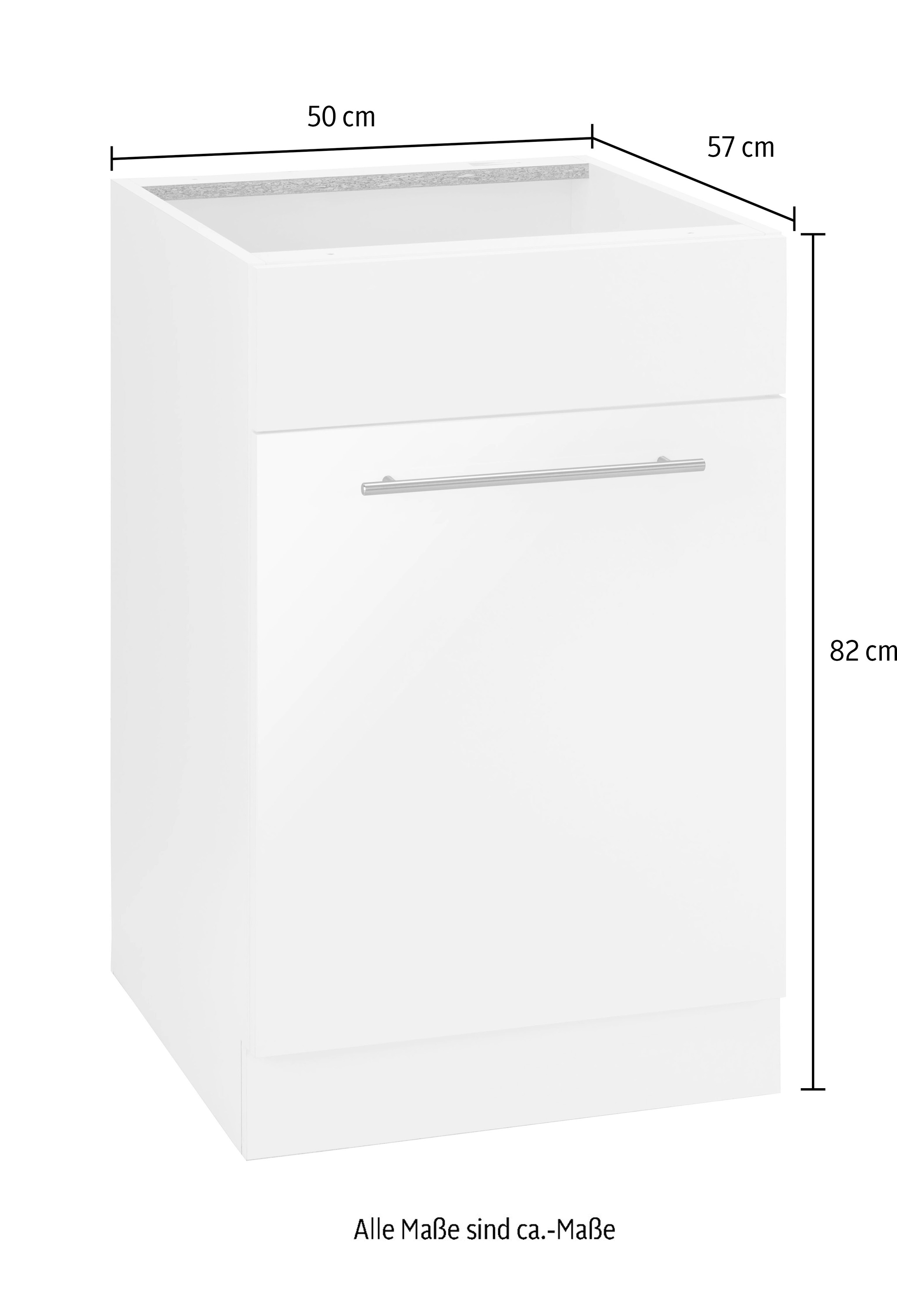 wiho Küchen Spülenschrank »Flexi2«, Breite 50 cm