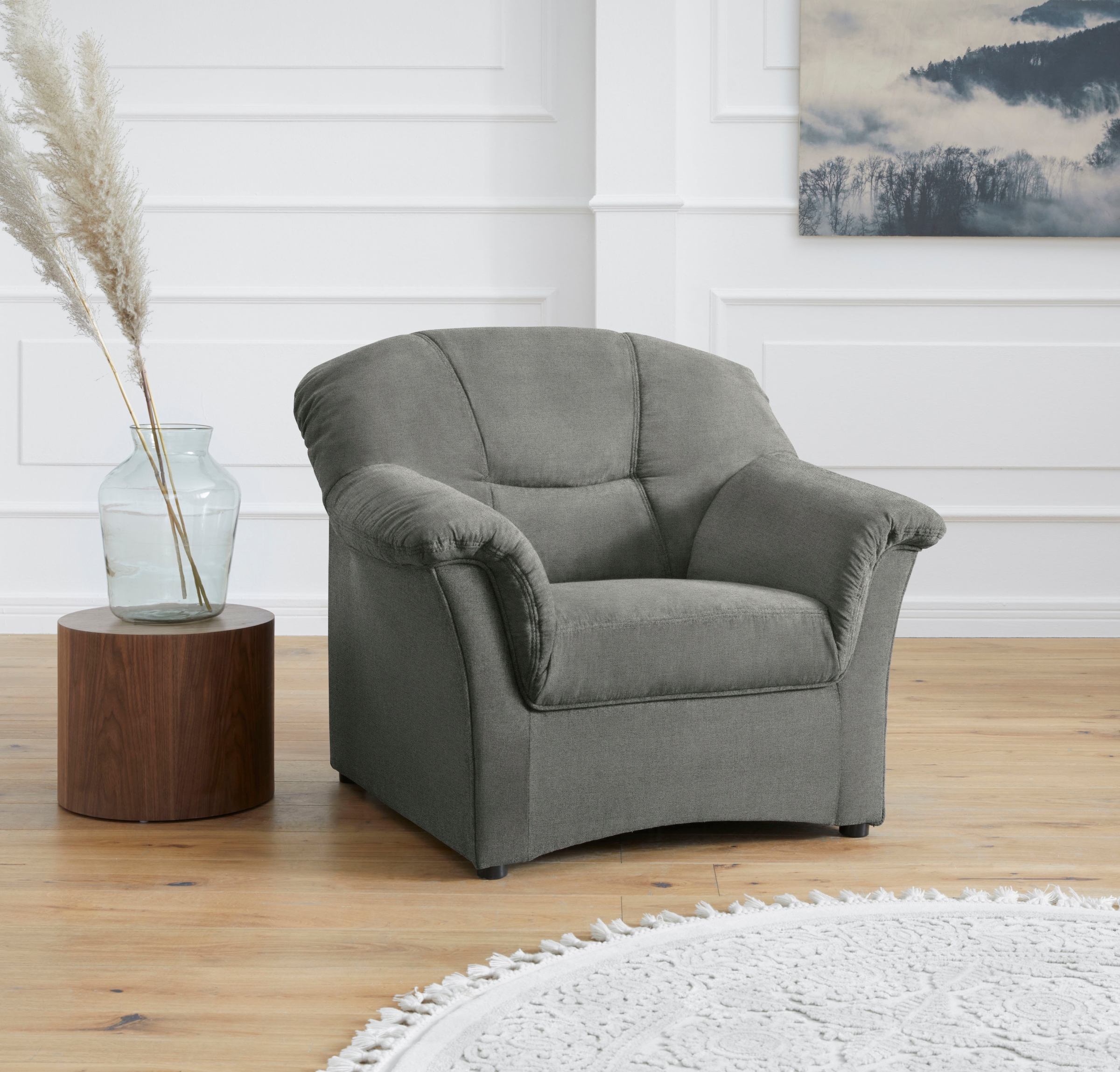 DOMO collection Sessel »SARAFINA Breite 102 cm, auch mit Federkern für noch mehr Sitzkomfort!« whlw. mit Federkern, elegantes Design