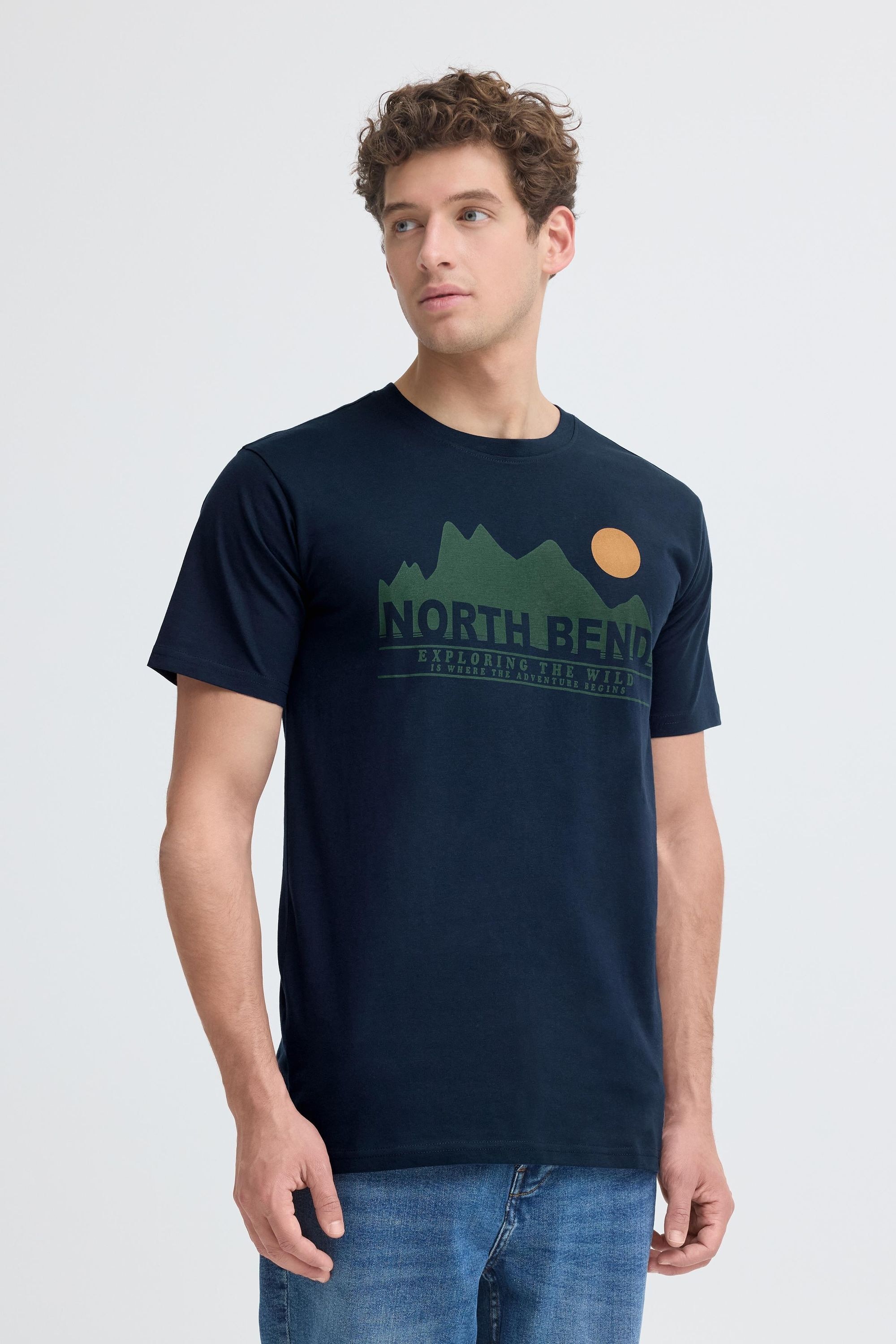 North Bend Rundhalsshirt »Rundhalsshirt NBCash«