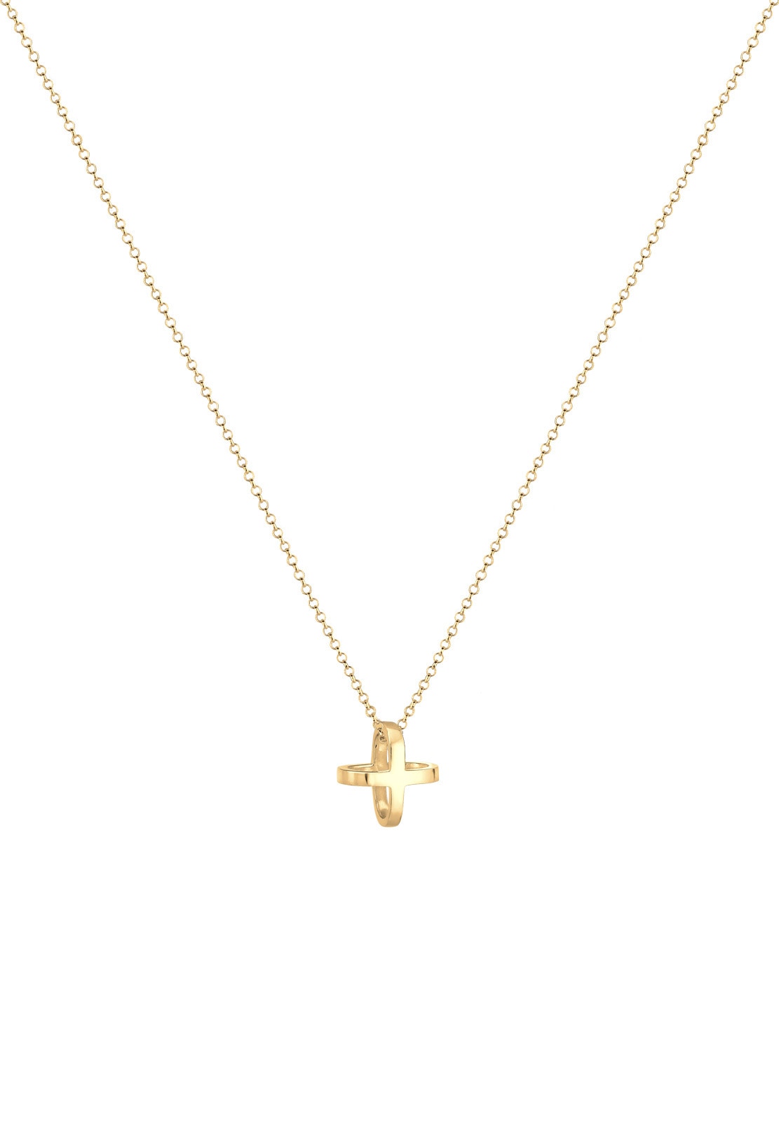 Elli Kette mit Anhänger »Halskette Kreuz 925 Sterling Silber«