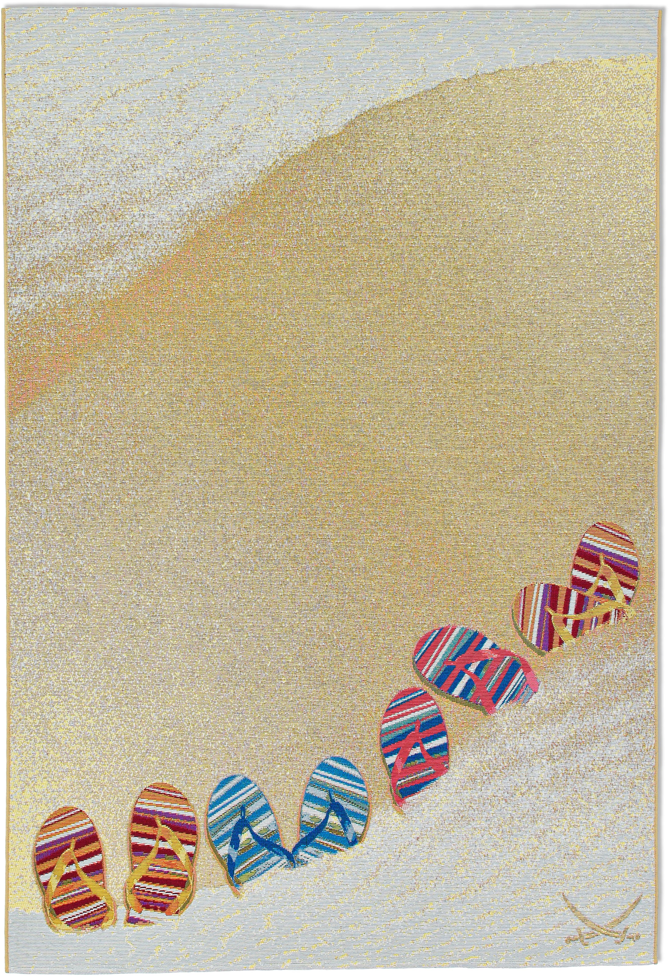 Teppich Flachgewebe, bei geeignet Sansibar Beach Badelatschen, rechteckig, »Rantum Outdoor OTTO Motiv modernes SA-017«, Design,