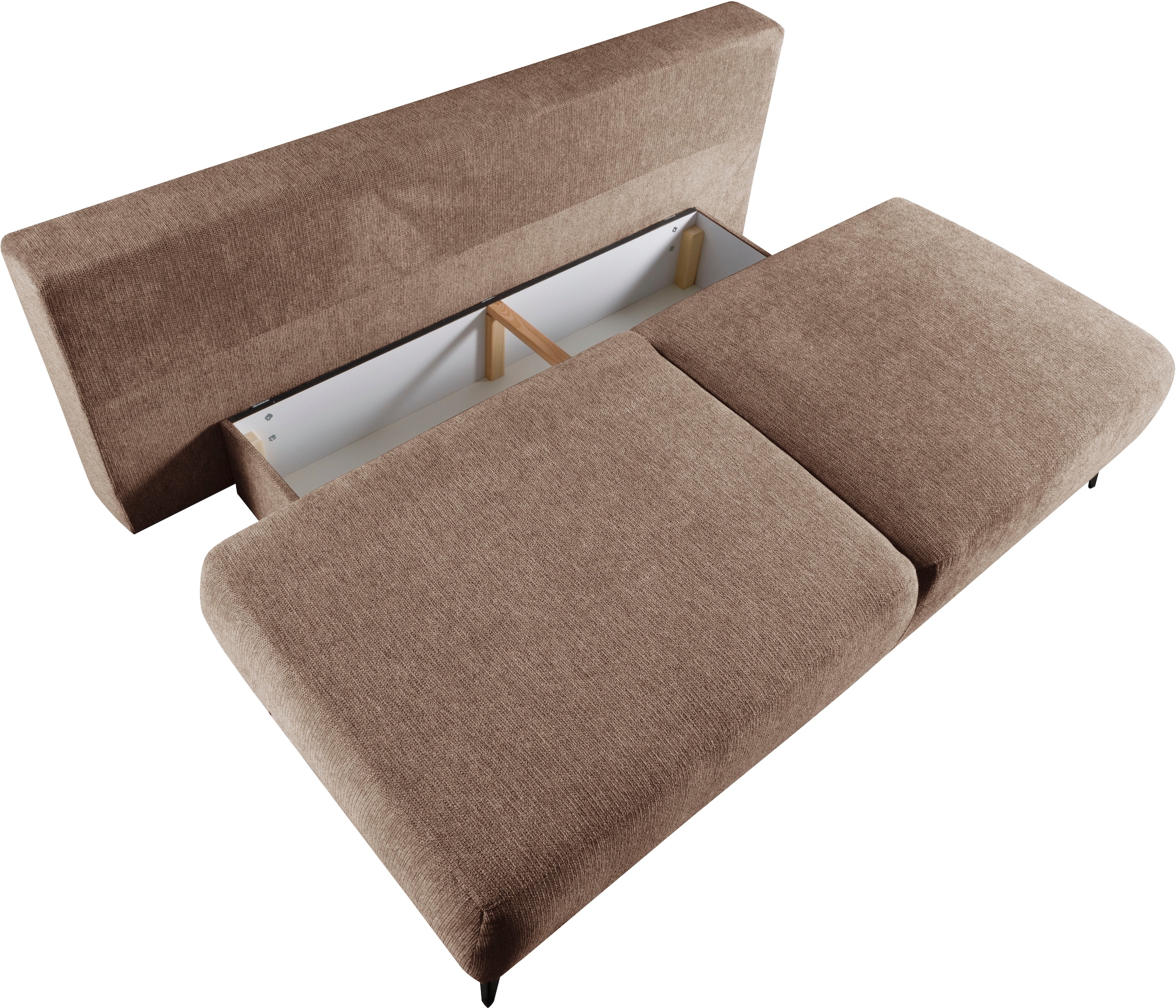 WERK2 Schlafsofa »Viktoria mit Komfortsitz- und Liegehöhe, Breite 200cm,«, bequemes 2-Sitzer Schlafcouch mit Bettkasten