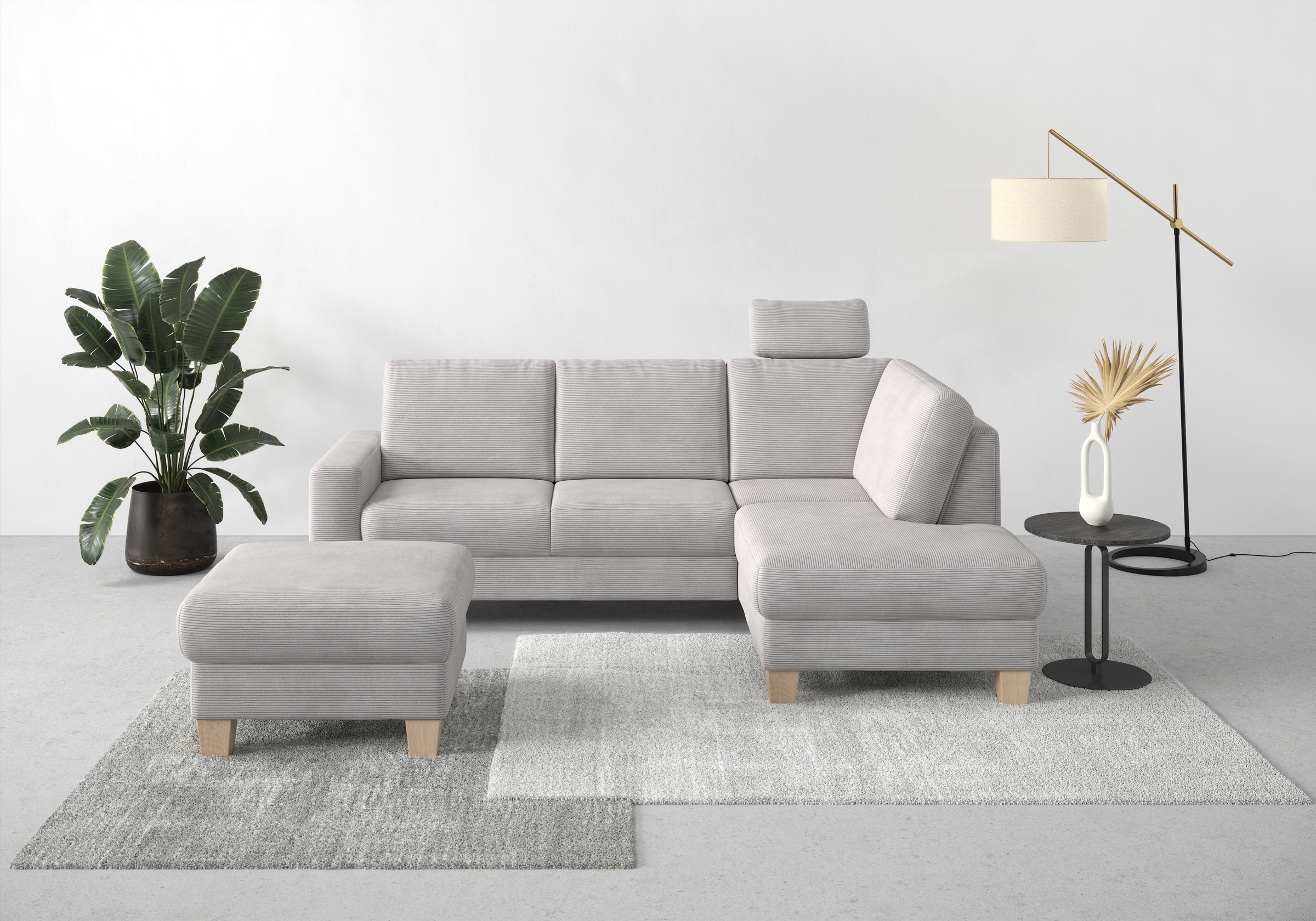 Home affaire Polsterhocker »Summer«, inkl. Stauraum, Cord-Bezug
