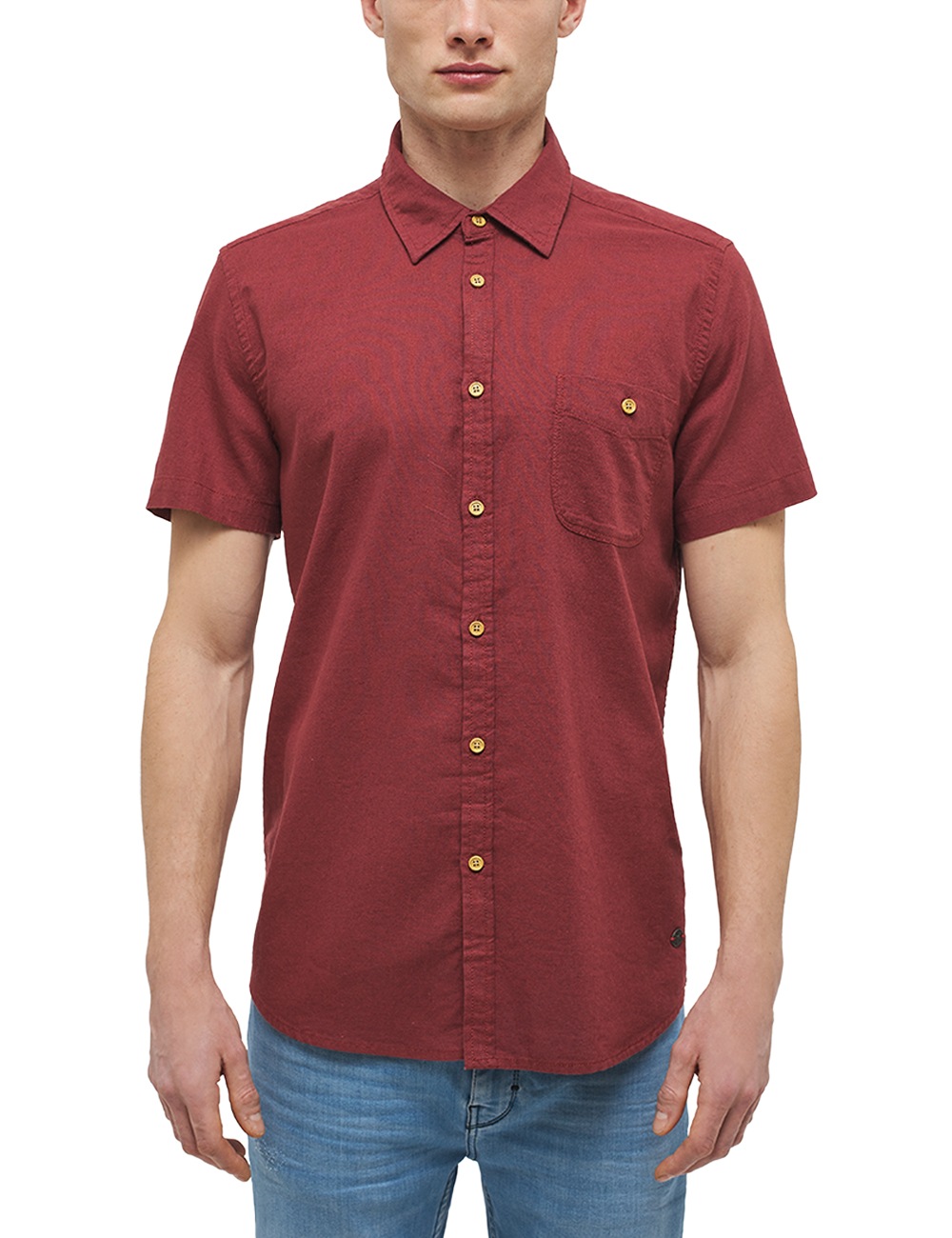 MUSTANG Kurzarmhemd »Collin Linen Core«