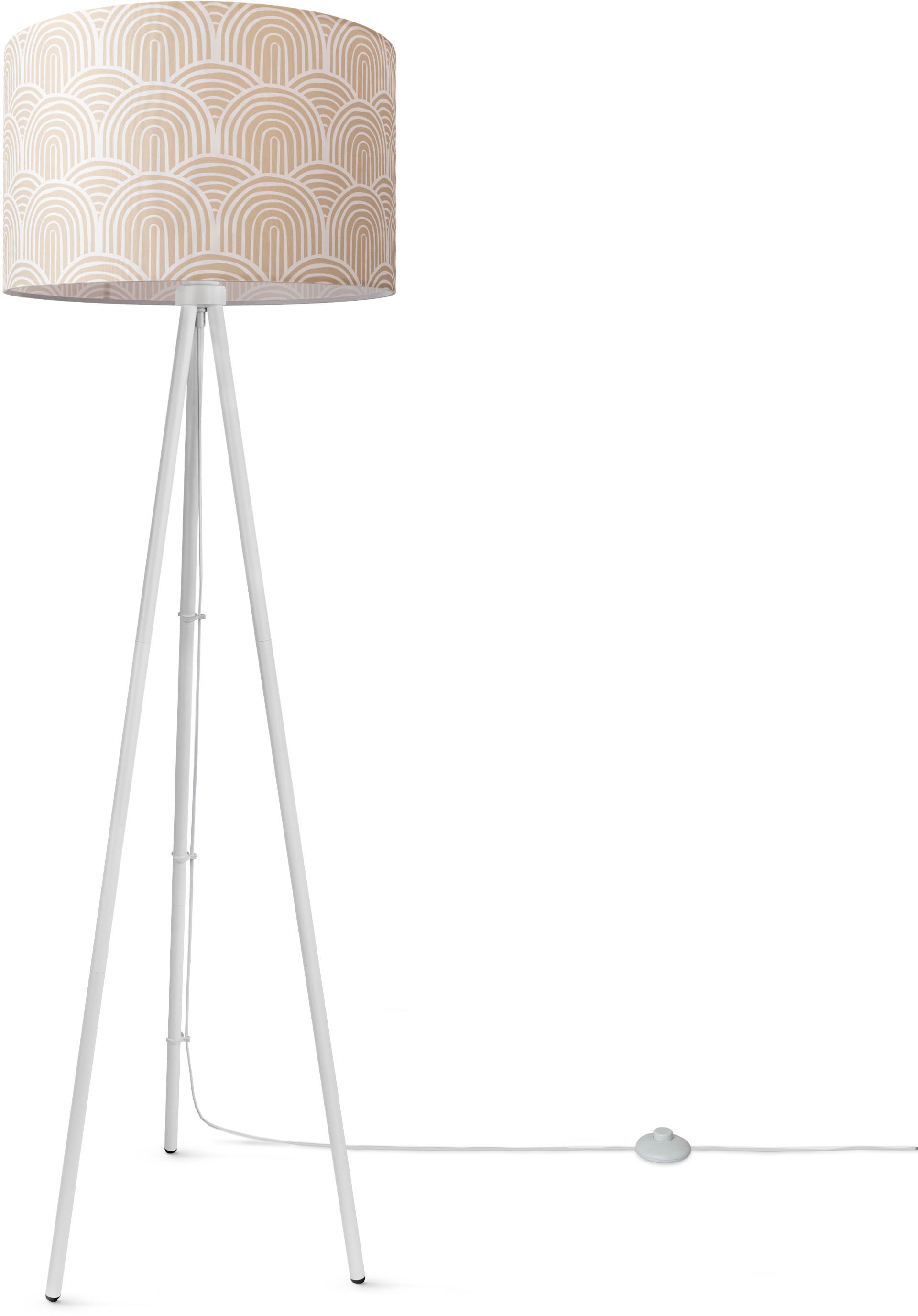Dreibein Pillar«, »Trina bestellen Stoffschirm Stehleuchte Stehlampe Home Paco Modern Mit bei Uni Wohnzimmer Stativ OTTO