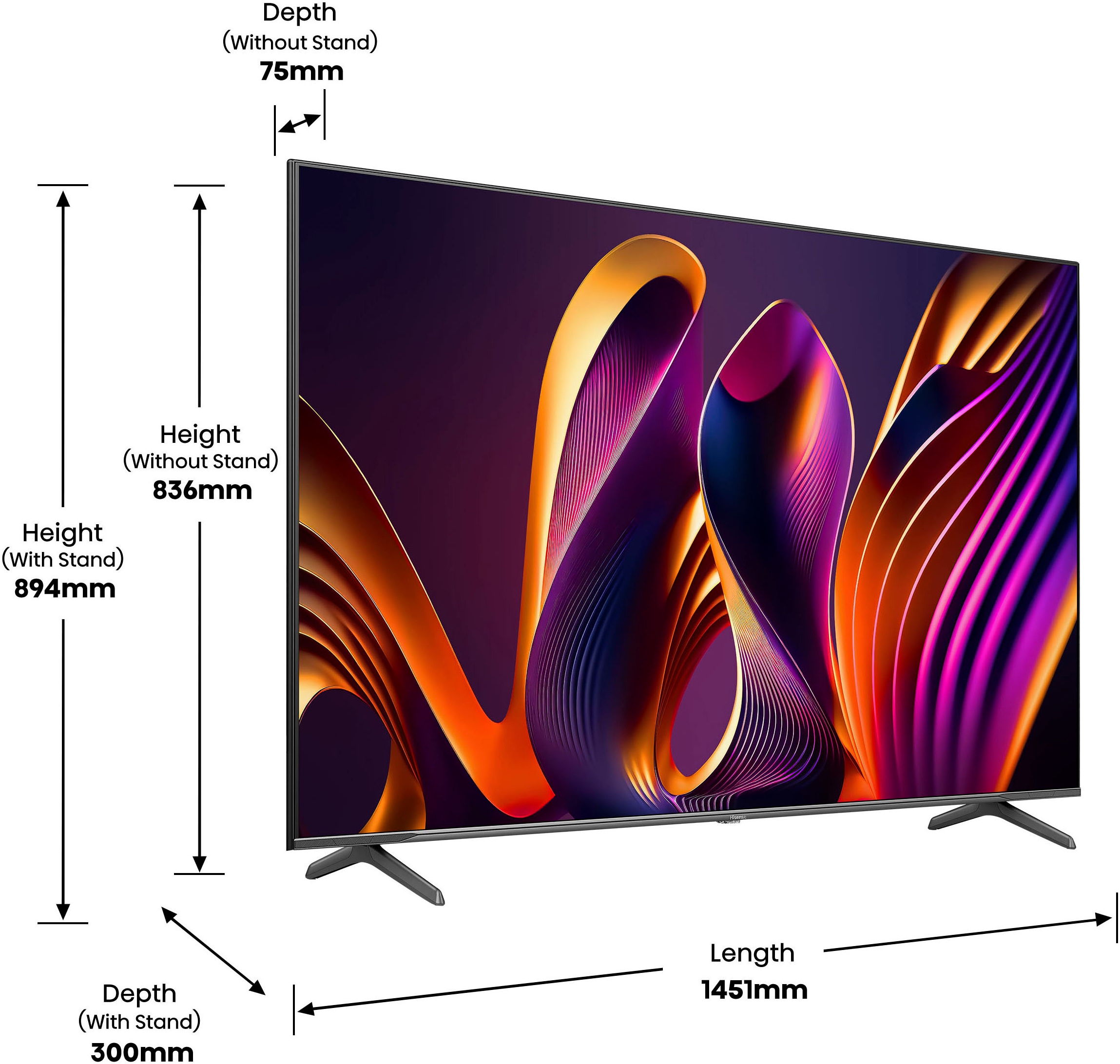 Hisense QLED-Fernseher »65E77NQ PRO«, 4K Ultra HD, Smart-TV, 4K UHD, QLED