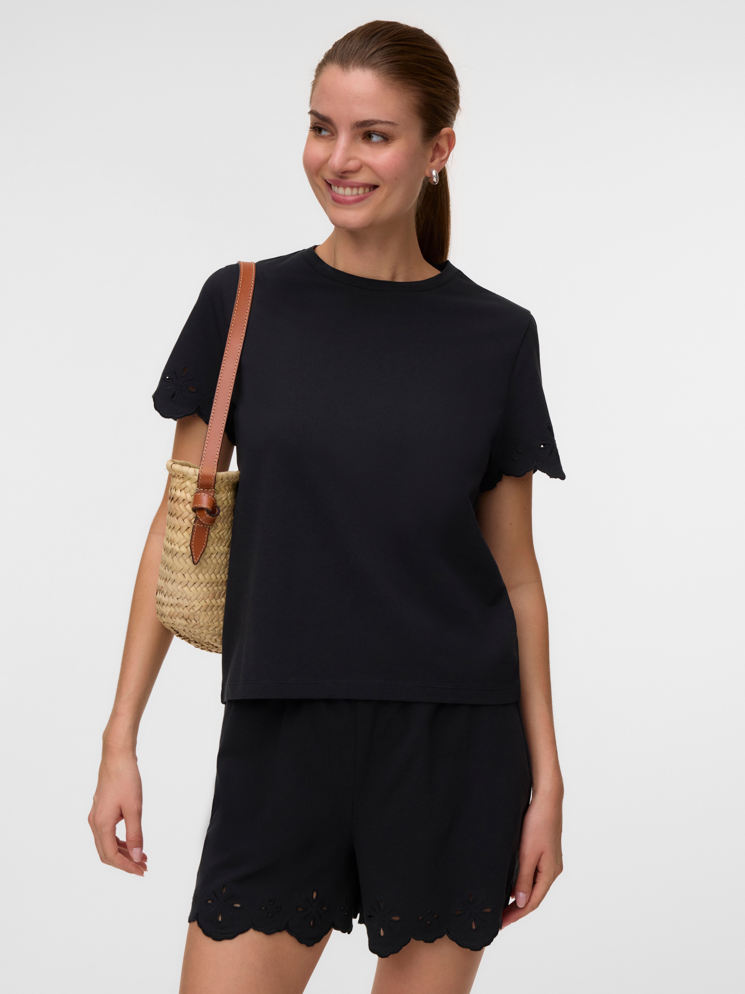 Vero Moda Kurzarmshirt »VMLOUISE SS TOP JRS« Baumwolle, regular fit