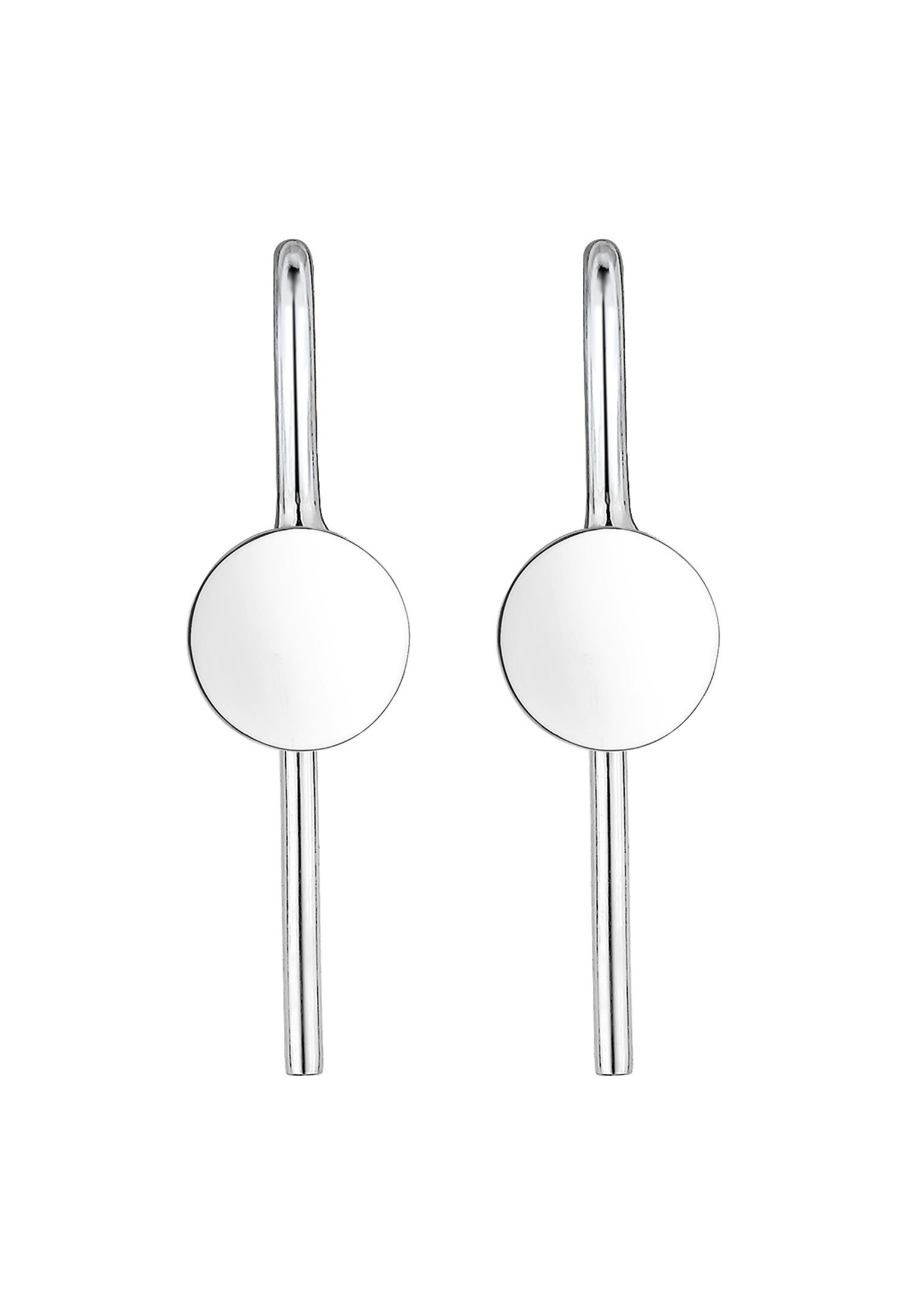 Elli Paar Ohrhänger »Ohrringe Geo Kreis Basic Plättchen Trend 925 Silber«