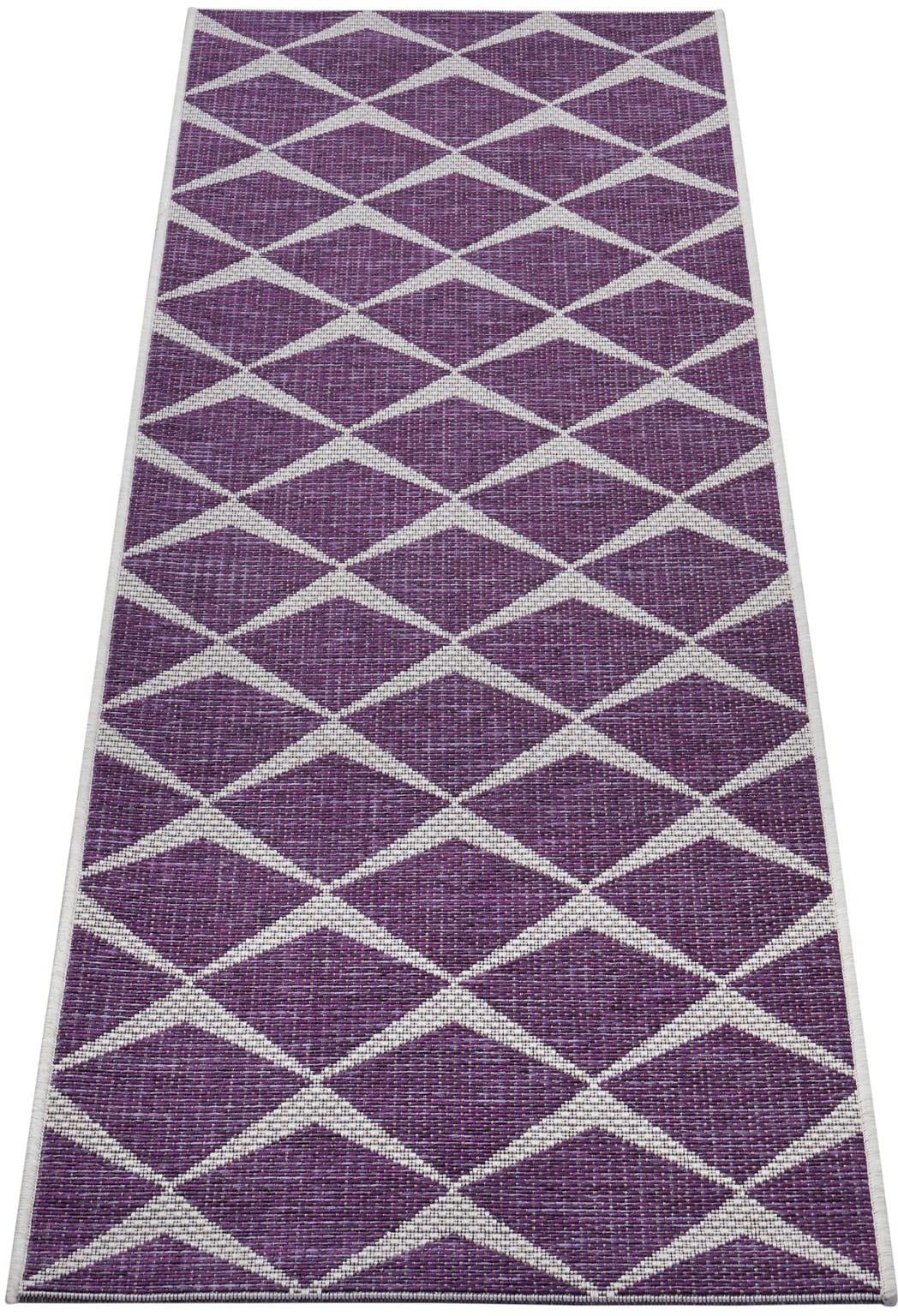 NORTHRUGS Läufer »Escala«, rechteckig, 4 mm Höhe, Flachgewebe Fischgrät Design, gekettelt, Robust, Pflegeleicht