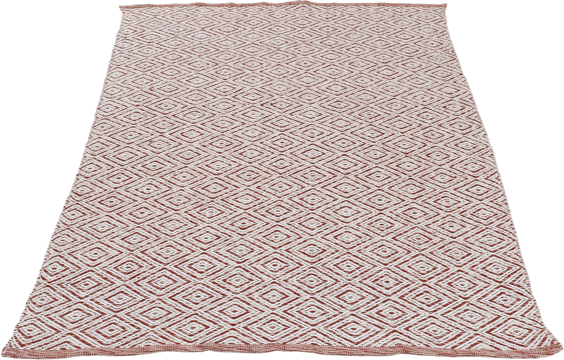 carpetfine Teppich »Frida 200«, 7 mm Höhe, Wendeteppich, 100% recyceltem Material (PET), Flachgewebe, Sisal Optik, Pflegeleicht und Robust, In- und Outdoor geeignet, Wetterfest und UV-beständig für Balkon, Terrasse, Garten, Wohn- und Schlafzimmer