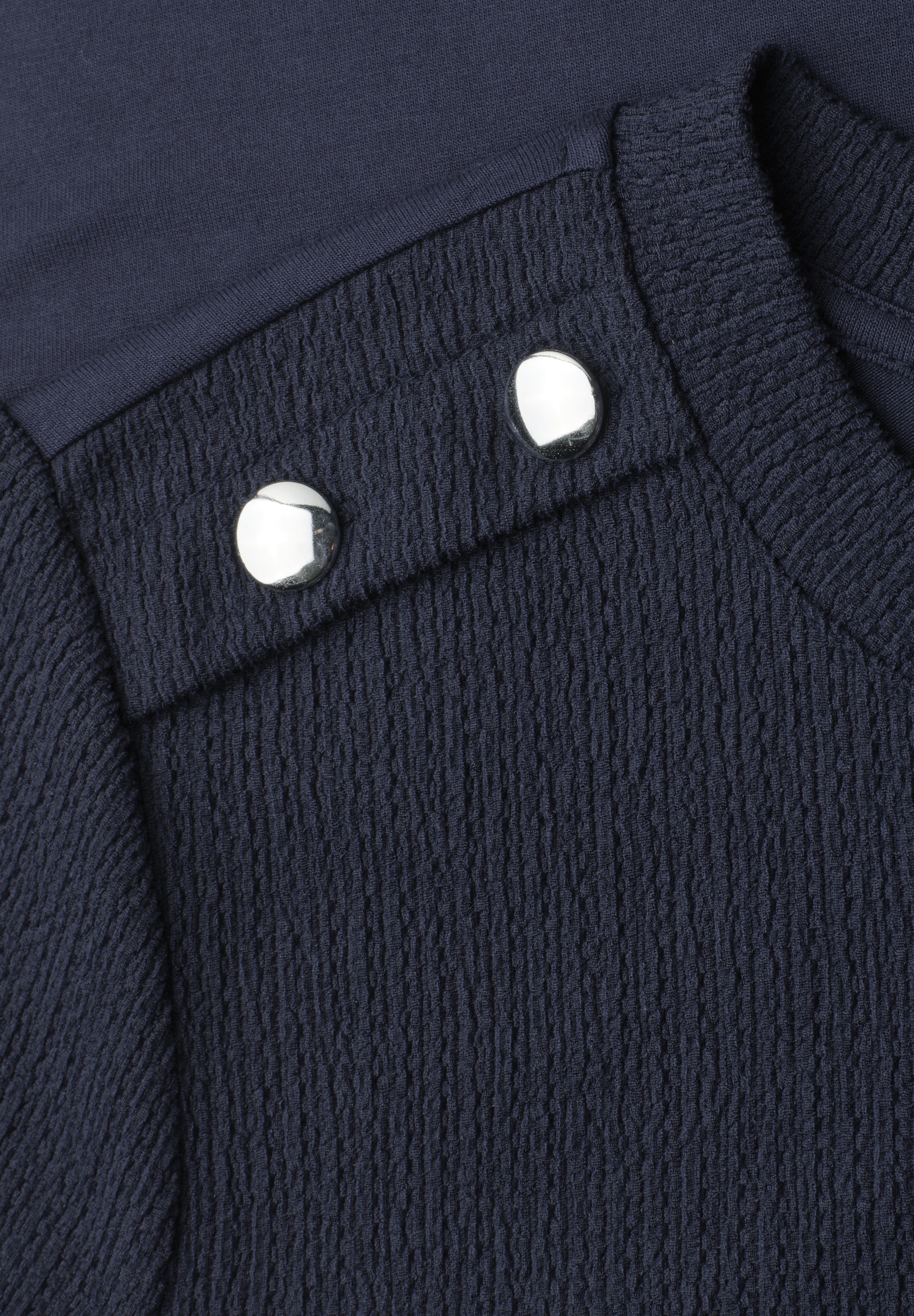STREET ONE Kurzarmshirt Kurzarm Sommershirt mit Knopfdetails