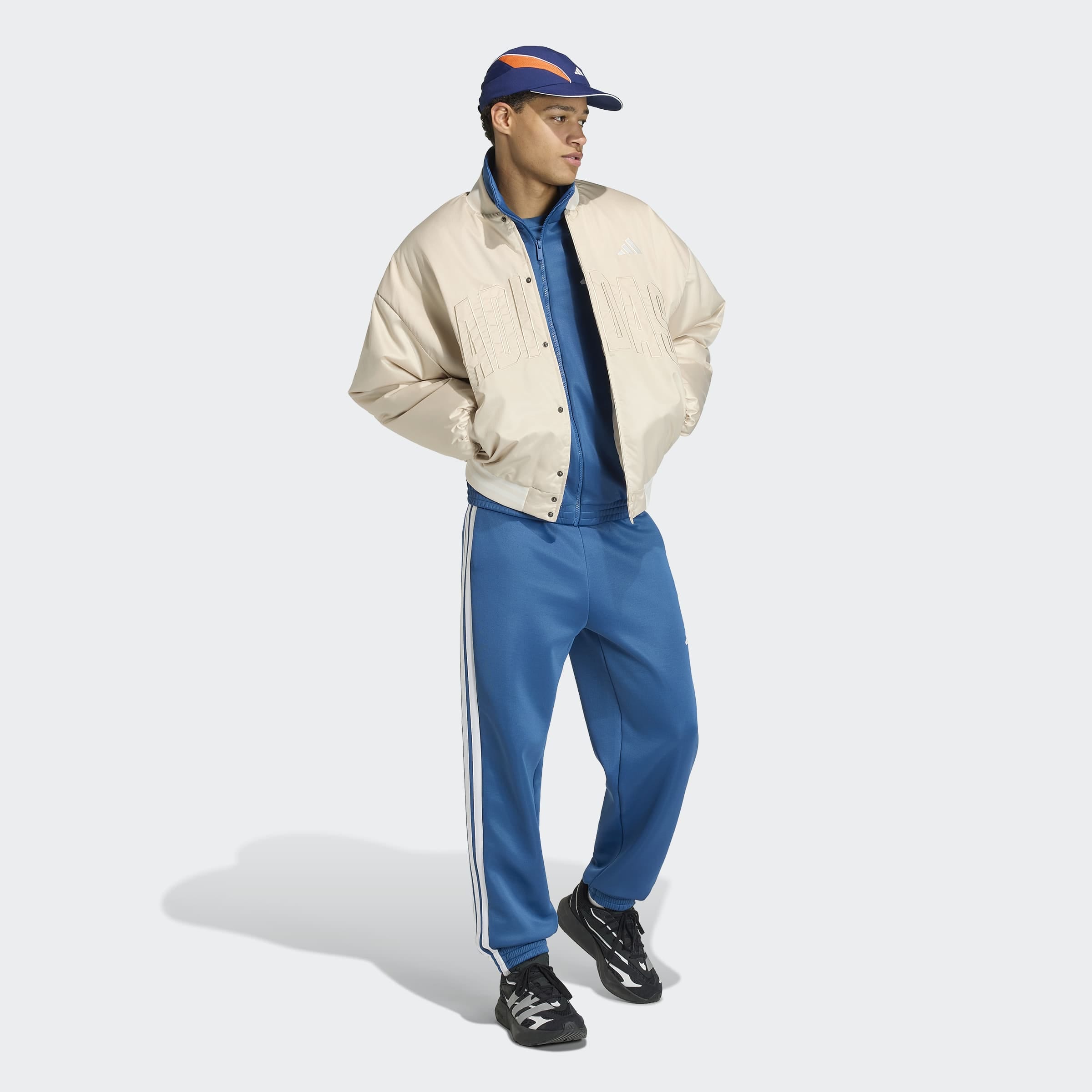adidas Sportswear Trainingsjacke »STADIUM« aus Polyester und Baumwolle, mit Rollkragen, lockere Passform