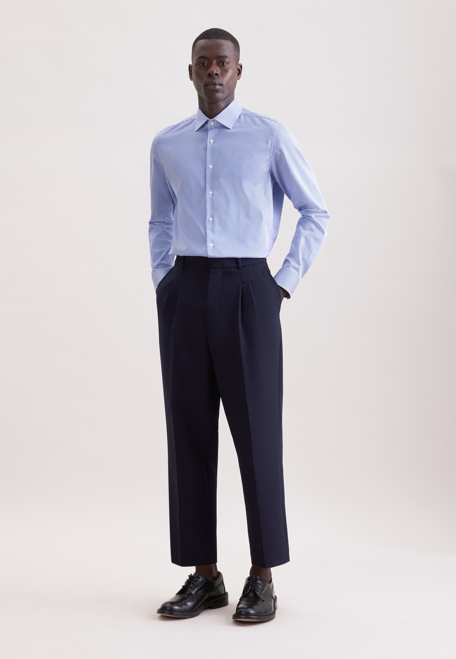 seidensticker Businesshemd »Schwarze Rose« X-Slim 1/1 Kentkragen Gestreift