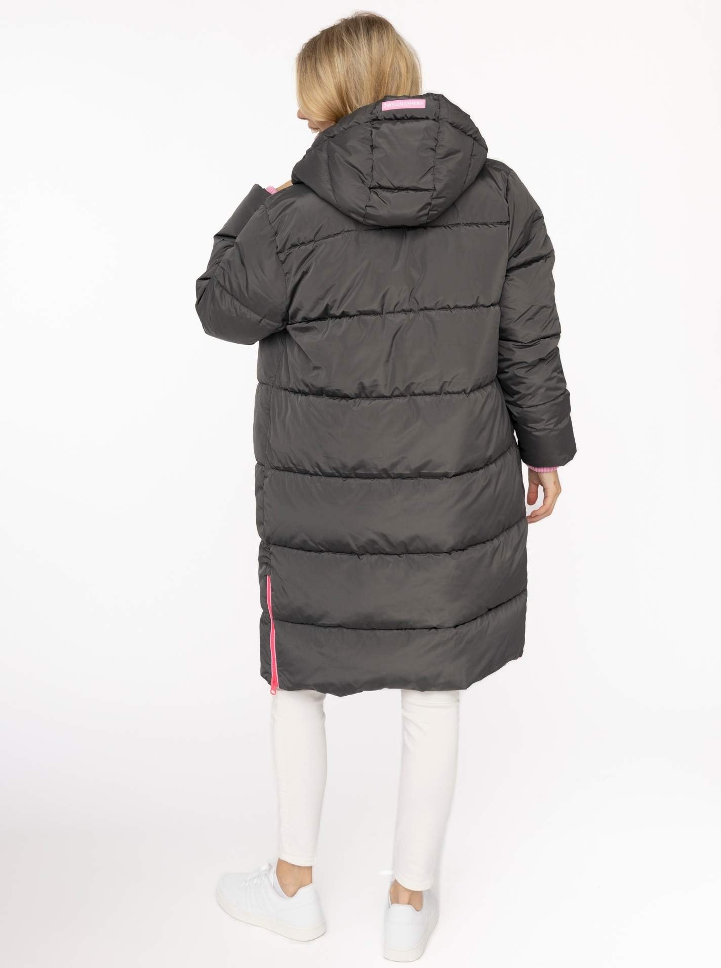 Zwillingsherz Steppmantel »„Cozy“« Kapuze, farbliche Details, Reißverschluss, elastische Bündchen