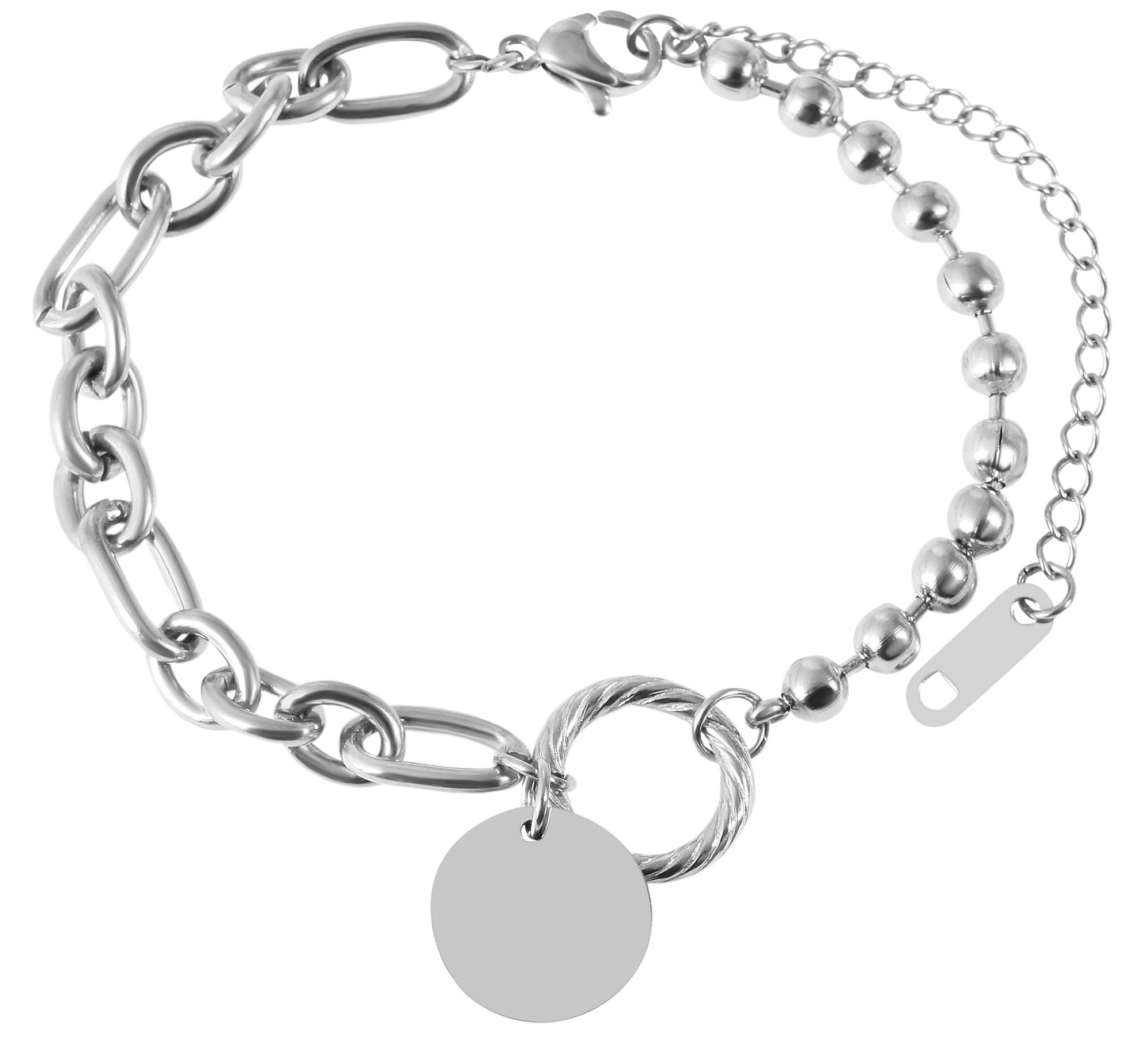 Adelia´s Armband »Damen Armband ¿ Münze aus Edelstahl 17+3 cm«
