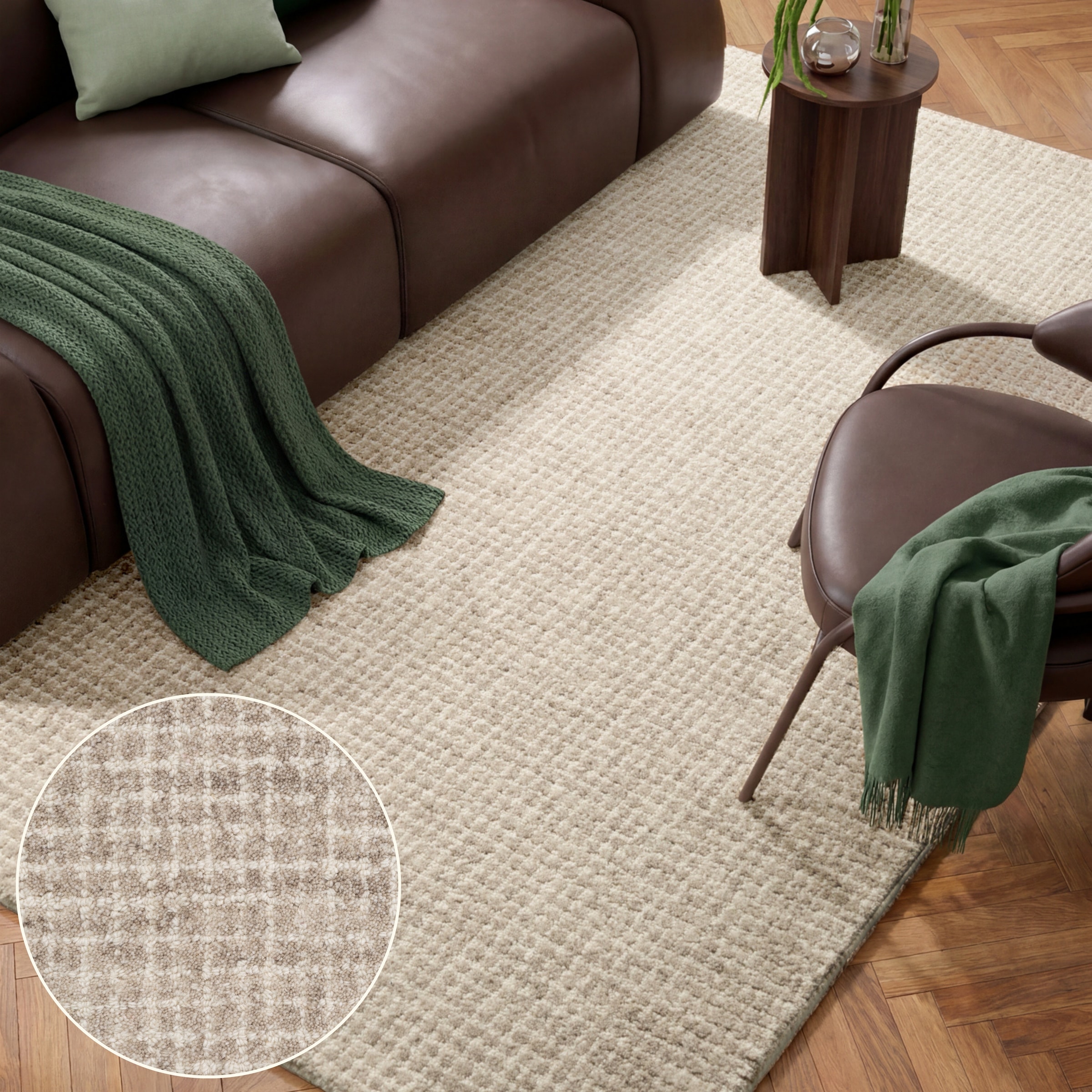 HANSE Home Wollteppich »Eloise« rechteckig 17 mm Höhe Wolle, Naturteppich, Handgemacht, Wohnzimmer, Schlafzimmer, Hygge