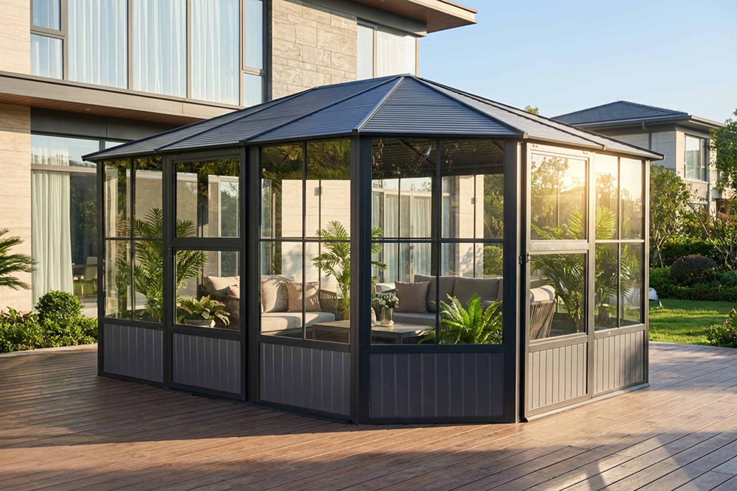 Sojag Pavillon »Charleston 12x15« Wintergarten, BxT: 489x384 cm