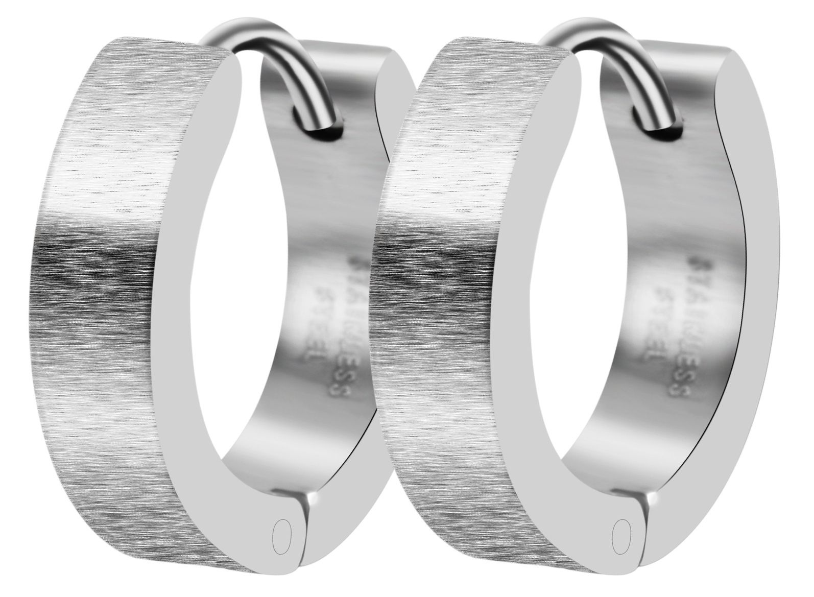 Adelia´s Paar Creolen »Unisex Ohrringe ¿ Klappcreole aus Edelstahl«