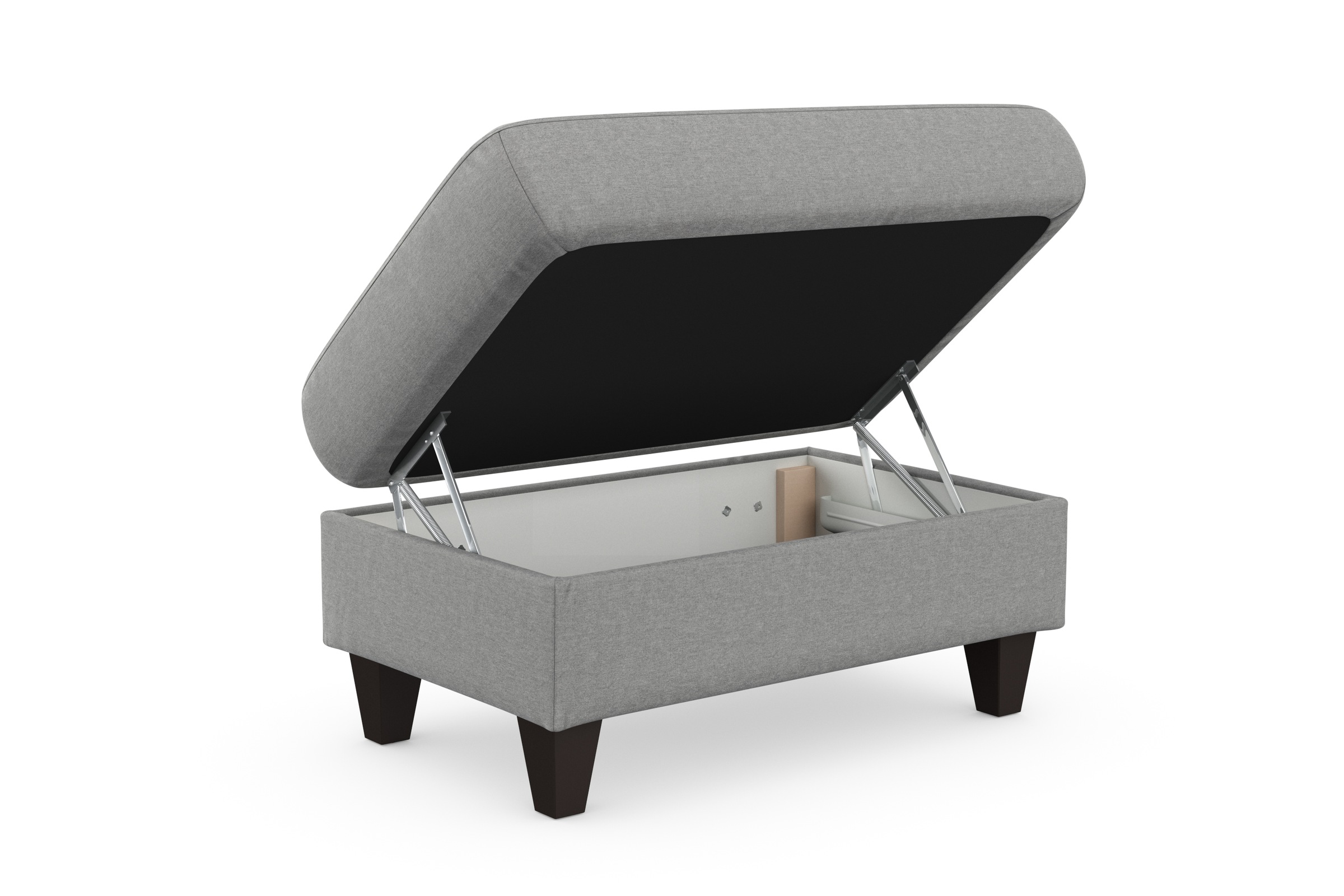 sit&more Stauraumhocker »Farö« mit Stauraum und Federkern und wengefarbenen Füßen