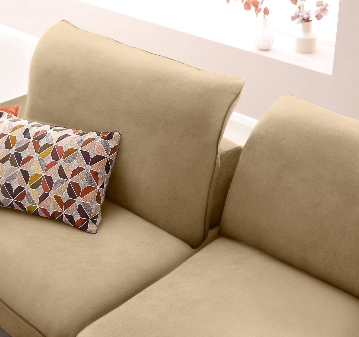 W.SCHILLIG Ecksofa »enjoy&MORE, mit tollem Sitzkomfort, elegant und bequem, L-Form«, mit Sitztiefenverstellung, Füße silber matt, Breite 294 cm