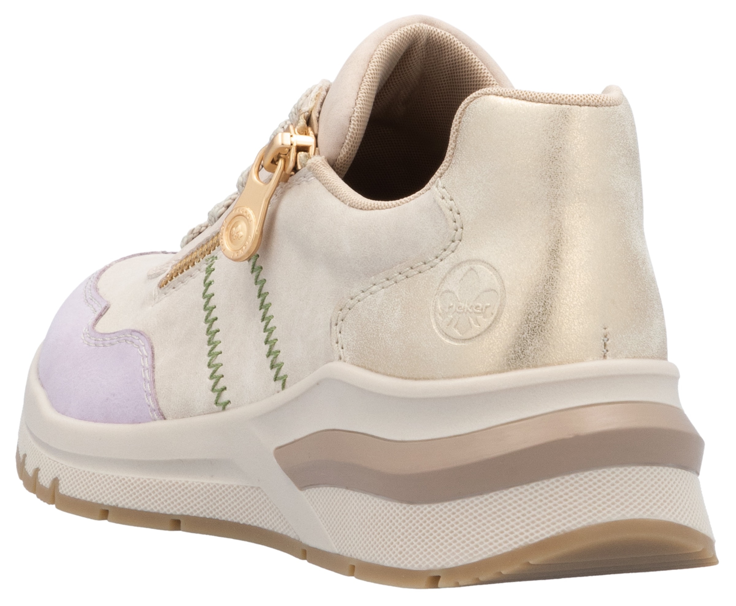 Rieker Wedgesneaker, Freizeitschuh, Halbschuh, Schnürschuh in bequemer Form