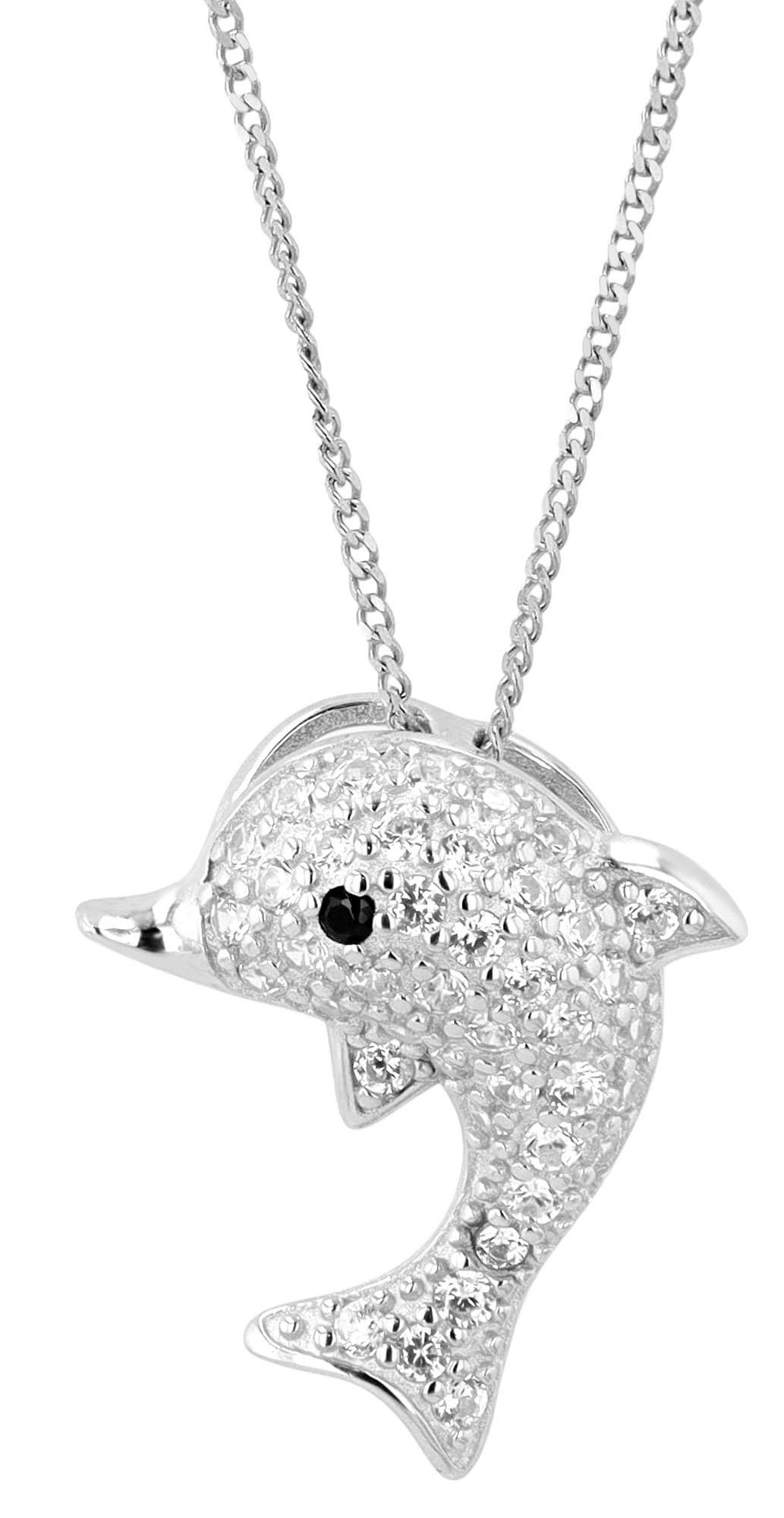Adelia´s Kettenanhänger »Kinder Anhänger ¿ Delfin Anhänger aus 925 Silber mit Zirkonia«