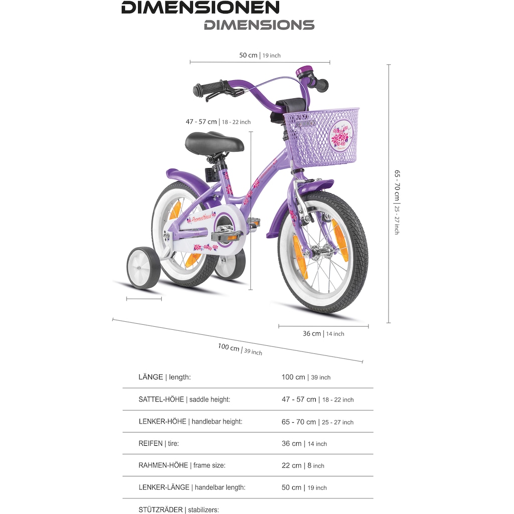 PROMETHEUS BICYCLES Kinderfahrrad »Hawk«, 1 Gang