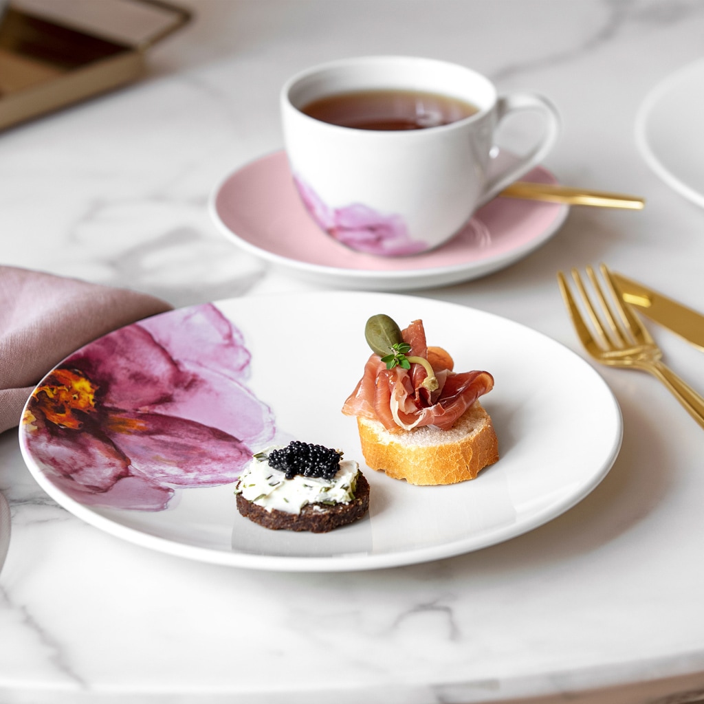 Villeroy & Boch Untertasse »Kaffeeuntertassen Rose Garden ø 14,8 cm 6er Set rosa«