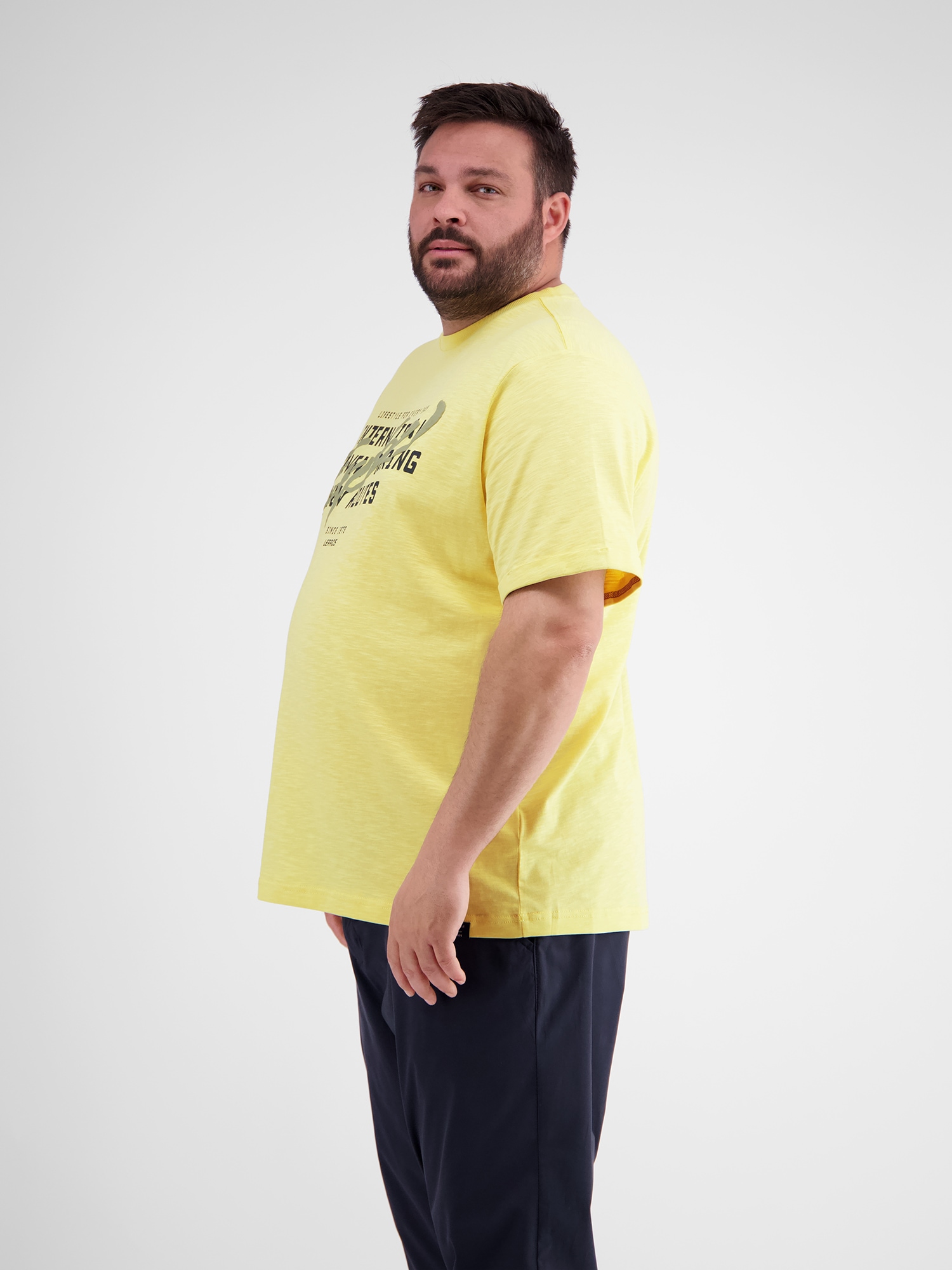 LERROS T-Shirt »LERROS T-Shirt mit Brustprint in Übergrößen«