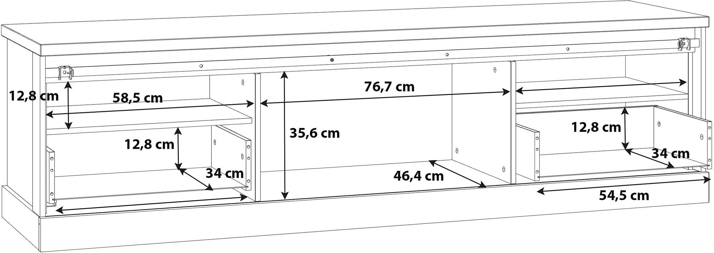 FORTE Lowboard »KaszimiroTV-Board, TV-Schrank«