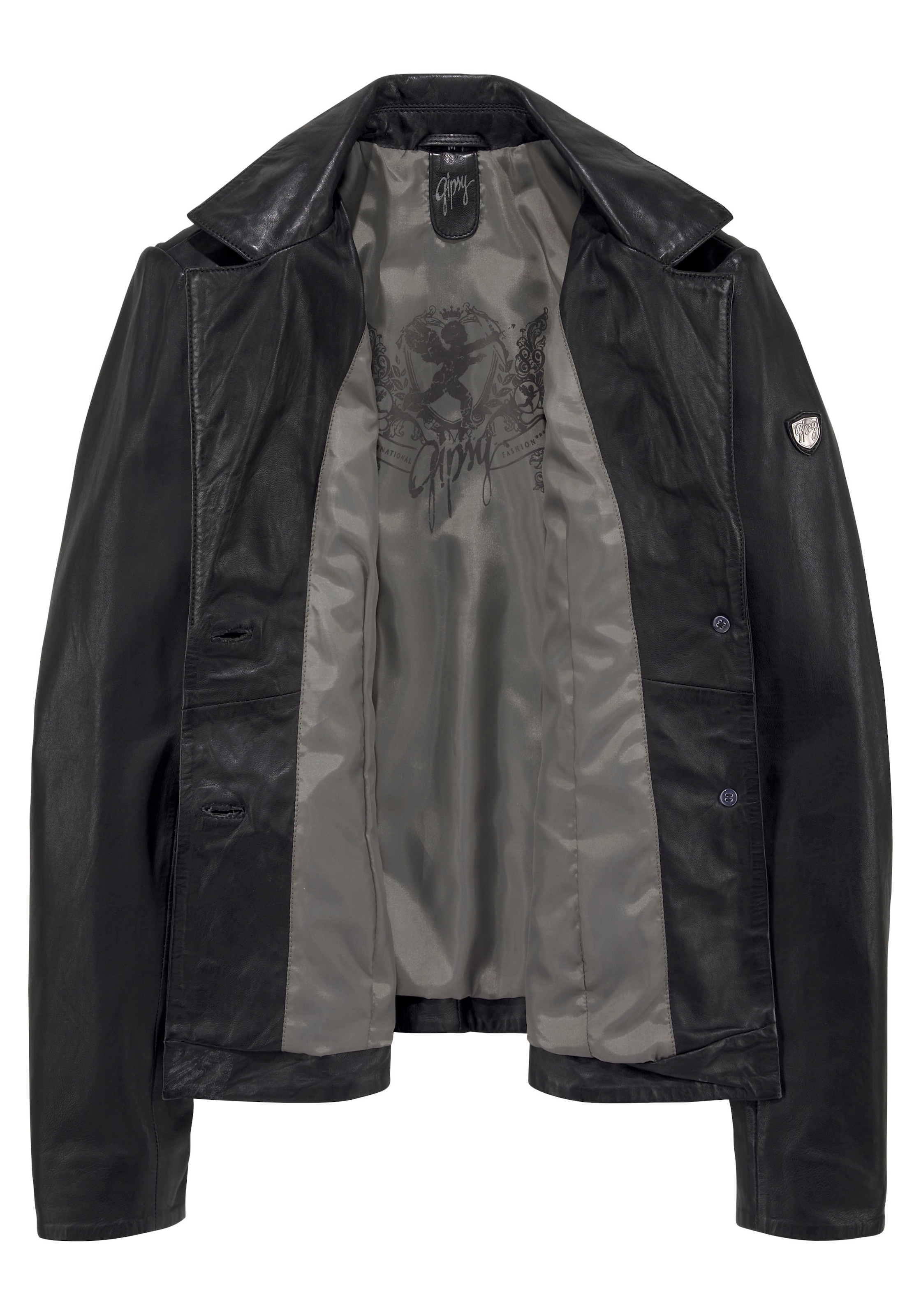 »Mya«, modischem Blazer-Stil mit bei Gipsy OTTO Reverskragen Lederjacke kaufen online im