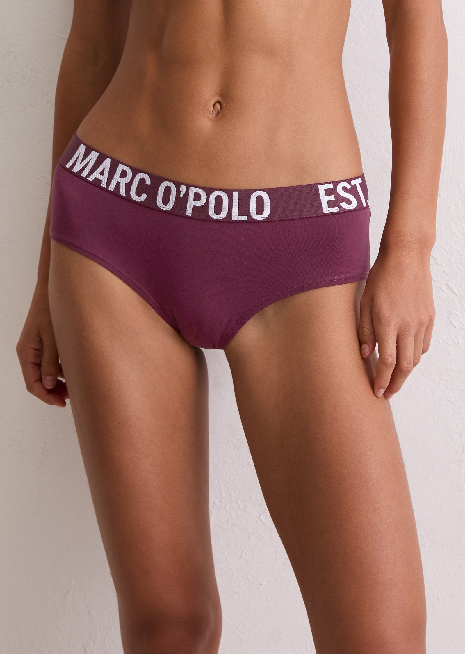 Marc O'Polo Panty »Essentials«, (3er Pack), Baumwollmix, atmungsaktiv, Logo-Bund, hüftiger Sitz, weich, elastisch