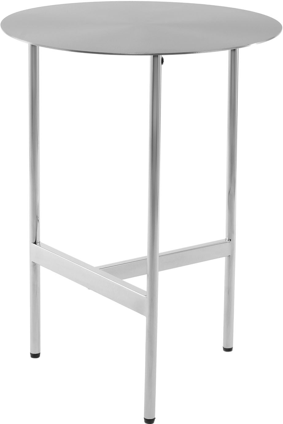 Kayoom Beistelltisch »Pero 125, Minimalistisches Design, Passt zu jedem Einrichtungsstil«, (1 St.), Gestelldesign aus Edelstahl, runde Ablagefläche, minimalistisch