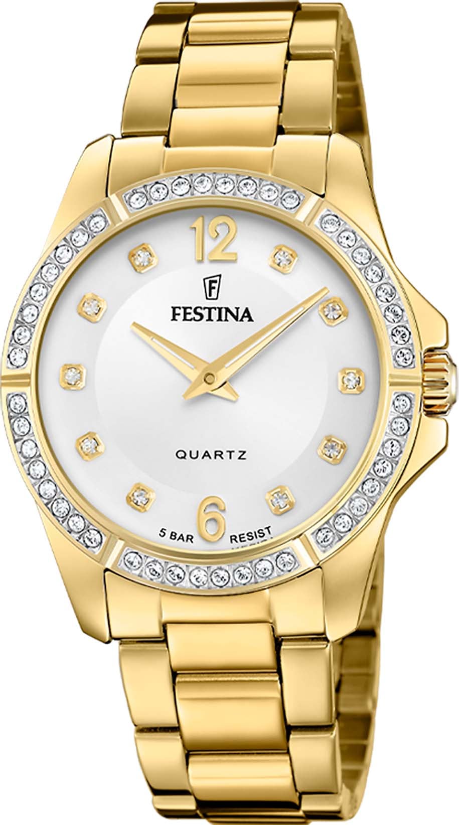 Festina Quarzuhr »Mademoiselle«, Armbanduhr, Damenuhr, Edelstahlarmband