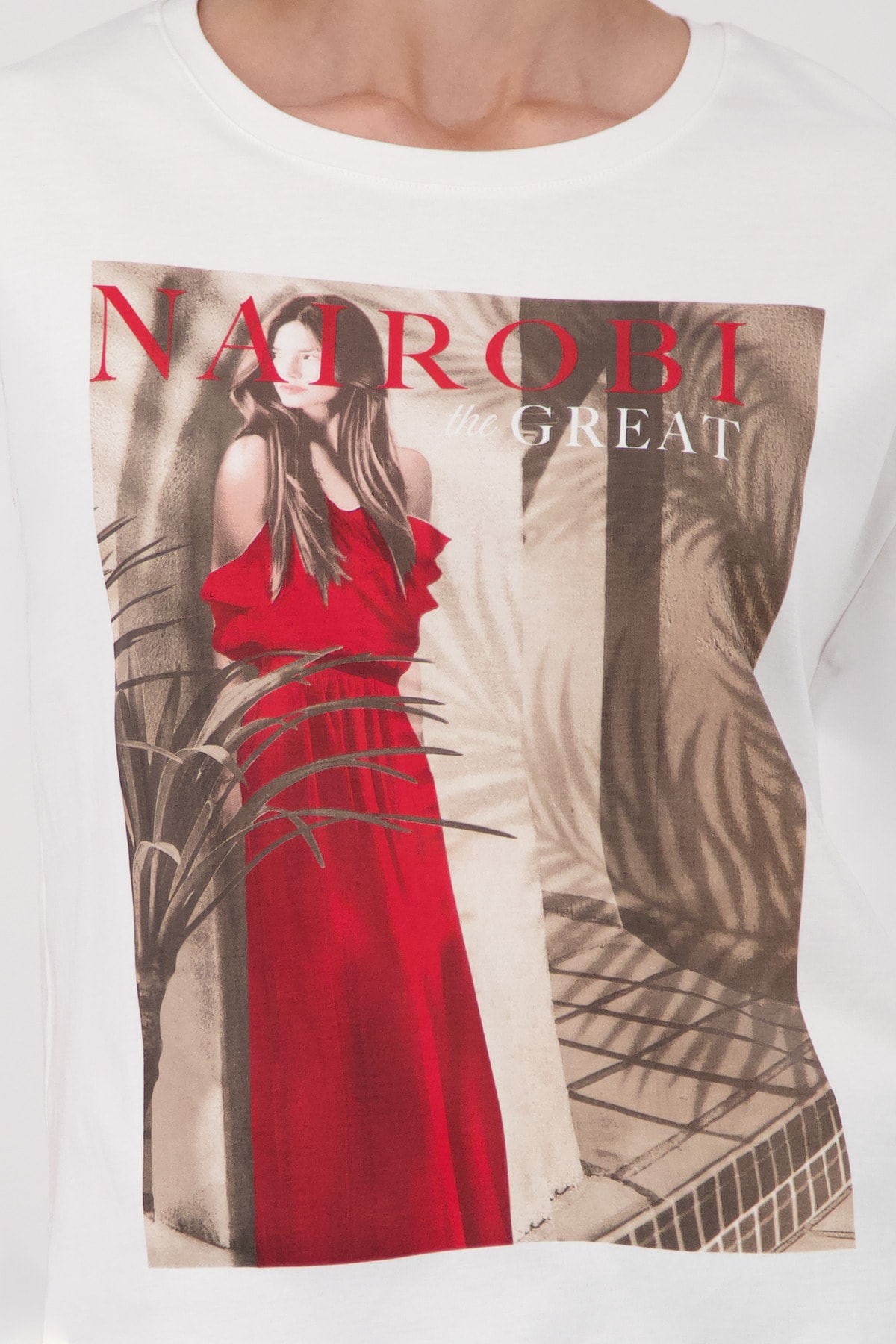 Monari T-Shirt »Shirt Frau« Regular fit mit Frauen-Print