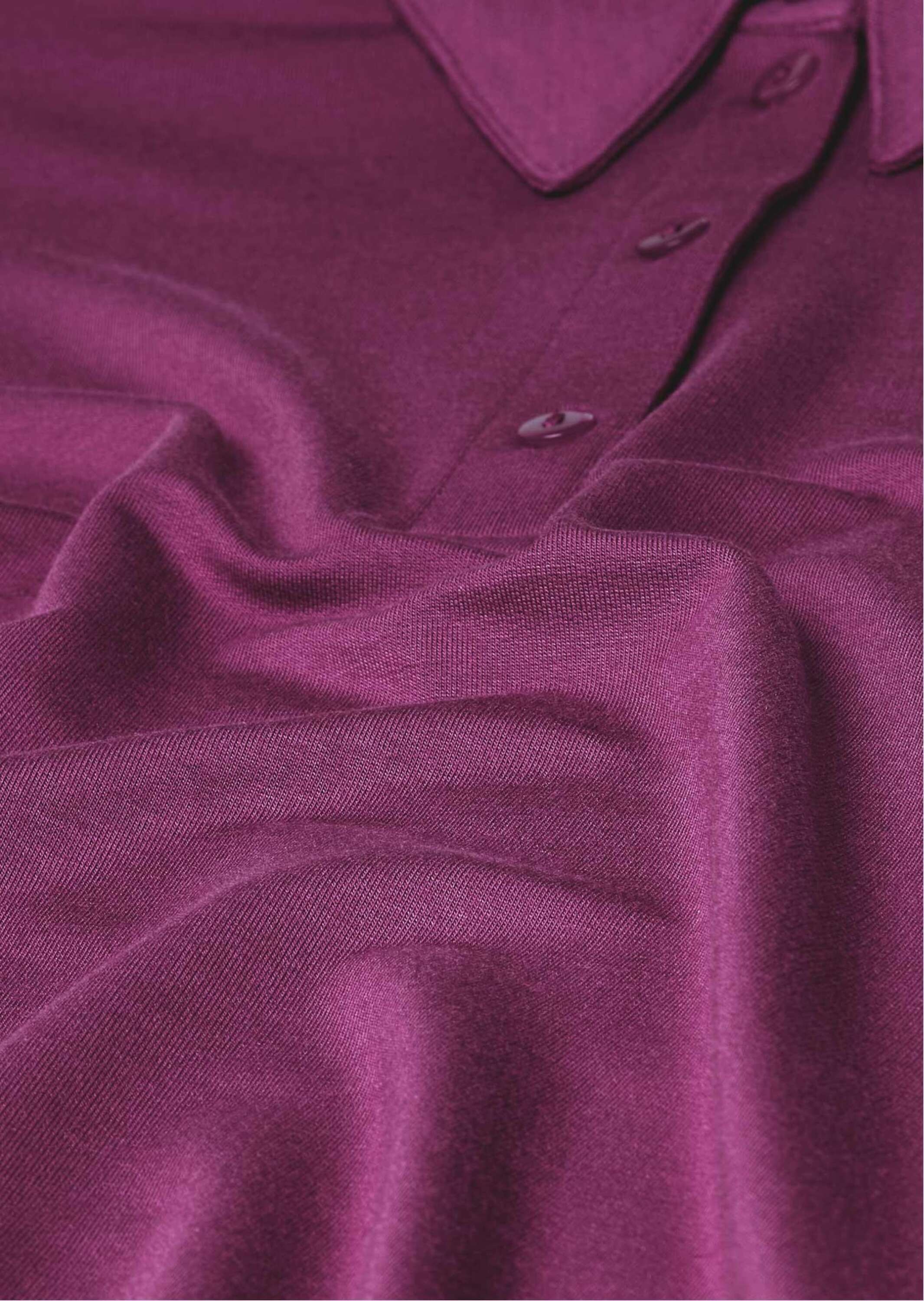 GOLDNER Poloshirt »Poloshirt Langarm Poloshirt mit Schmuckband an Knopfleiste«