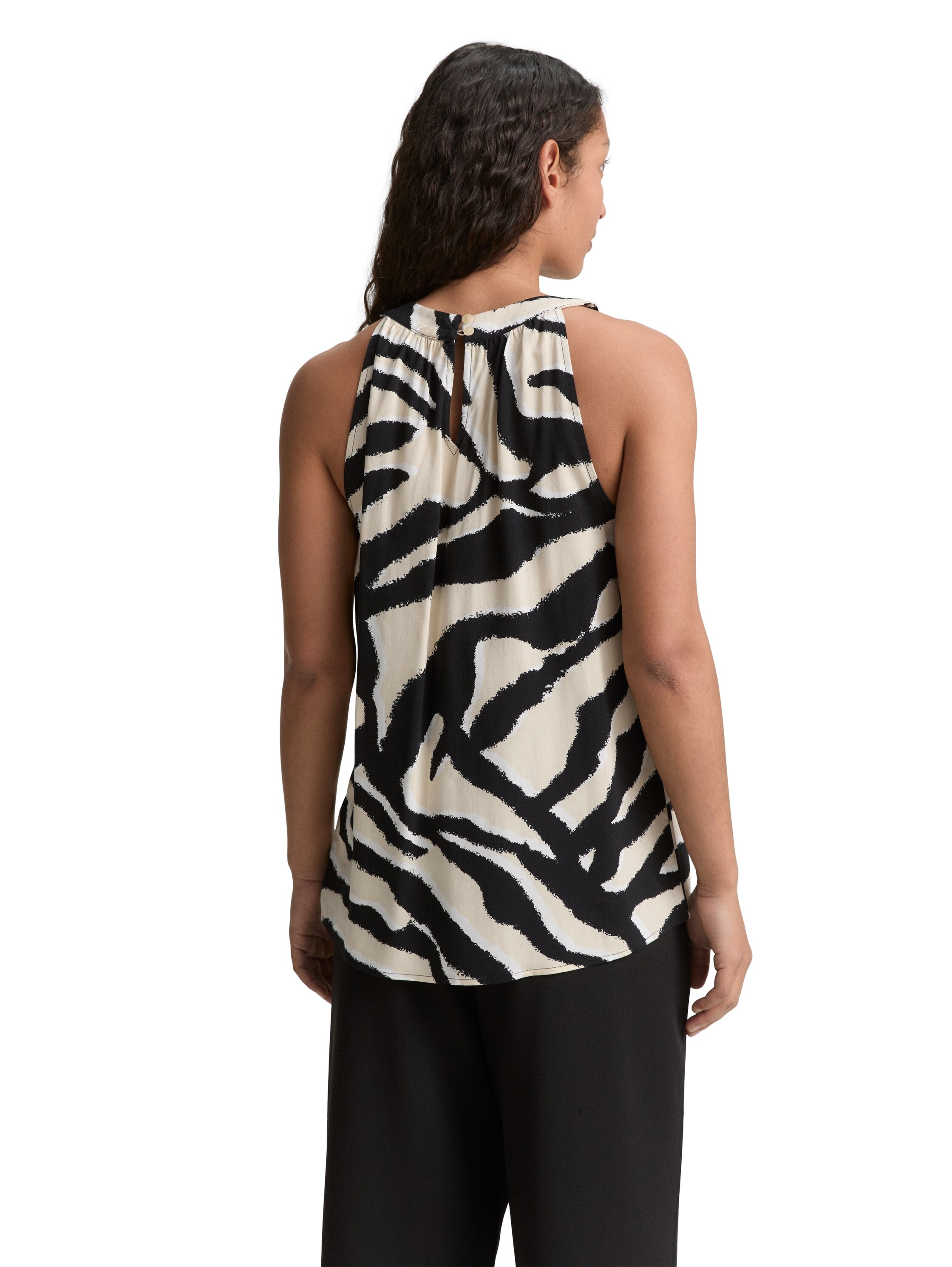 TOM TAILOR Blusentop, mit Neckholder Ausschnitt