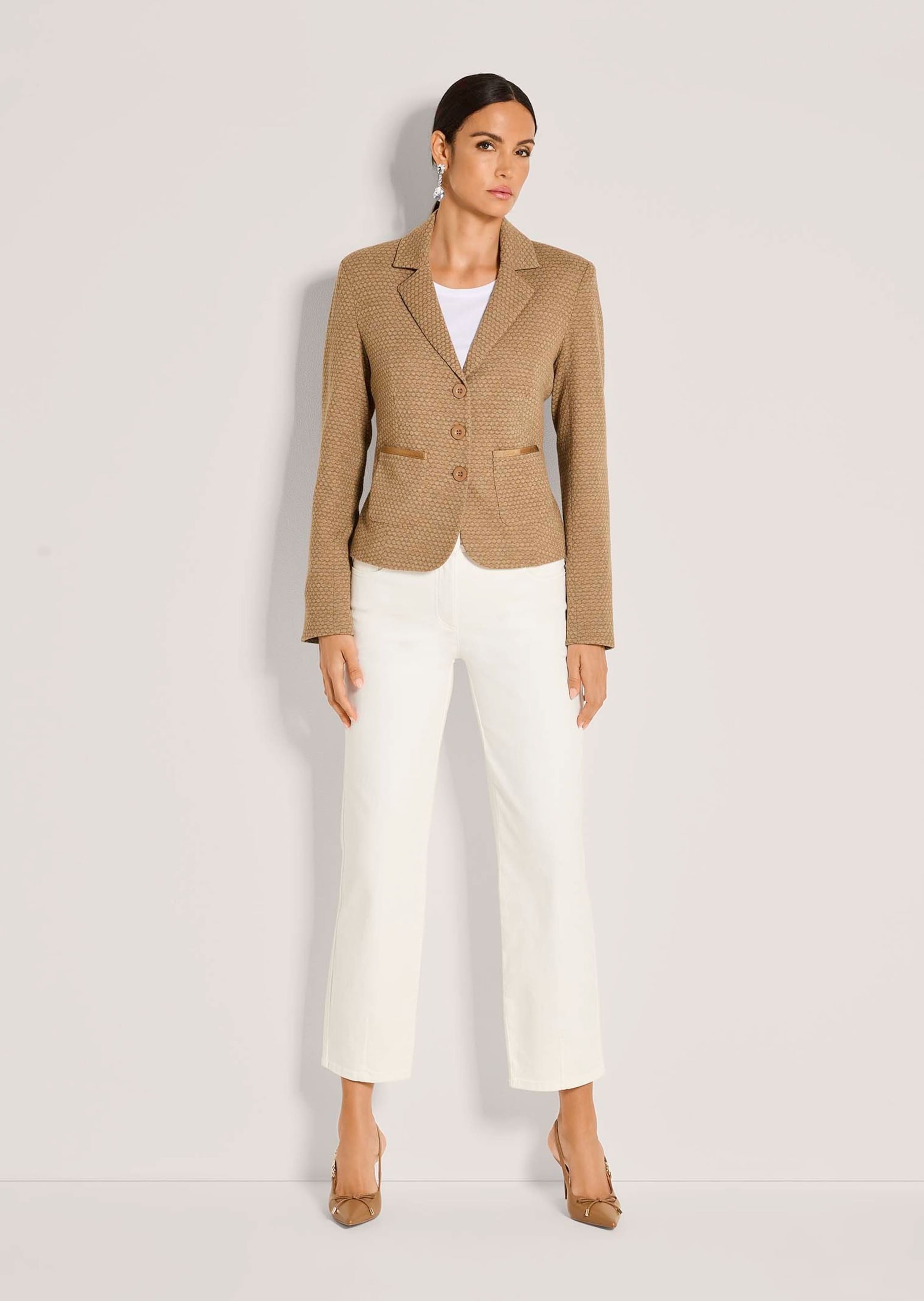 MADELEINE Jackenblazer »Jerseyblazer Kurzblazer mit Wabenmuster« Strukturjersey